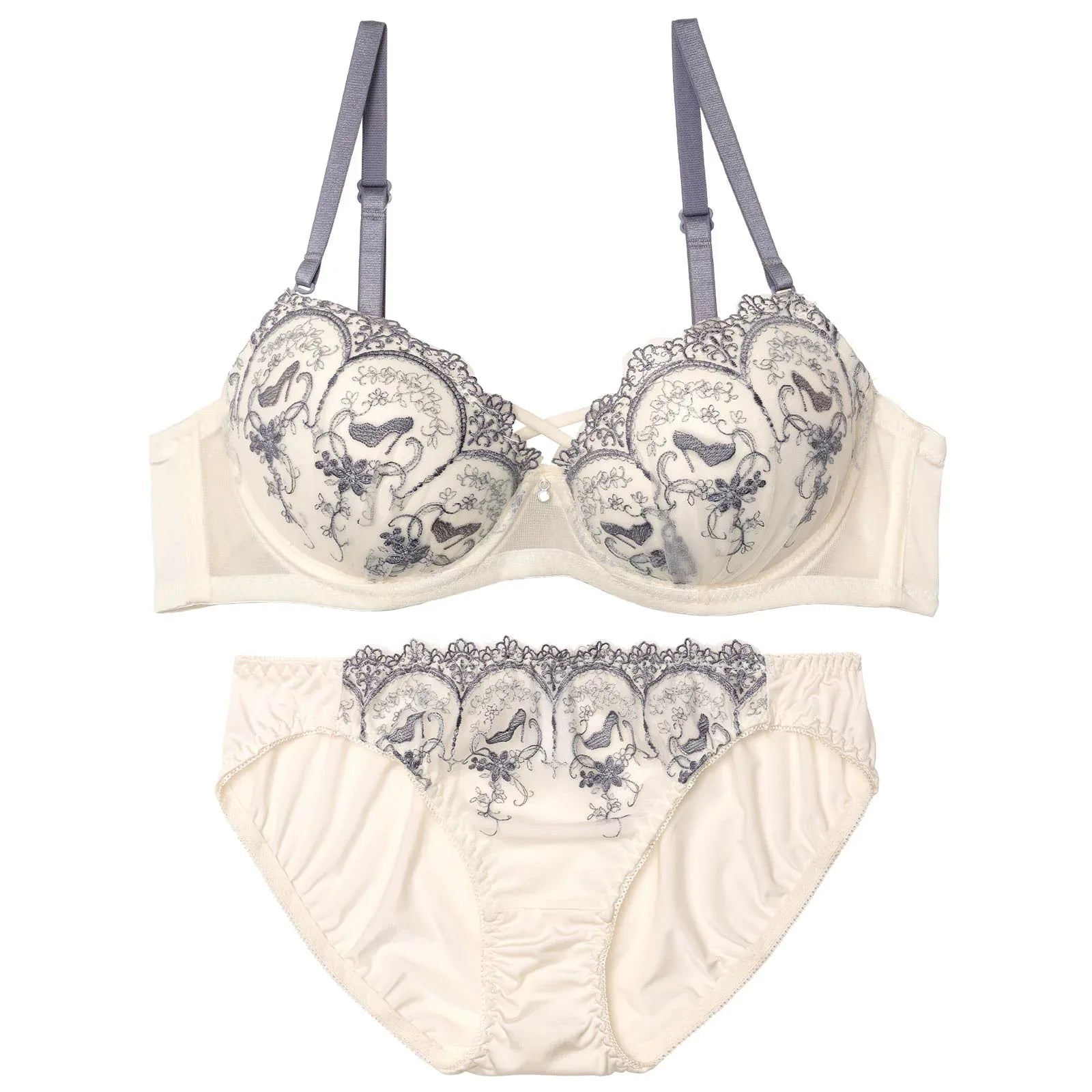 エレガントプリンセスヒールブラジャー&フルバックショーツ