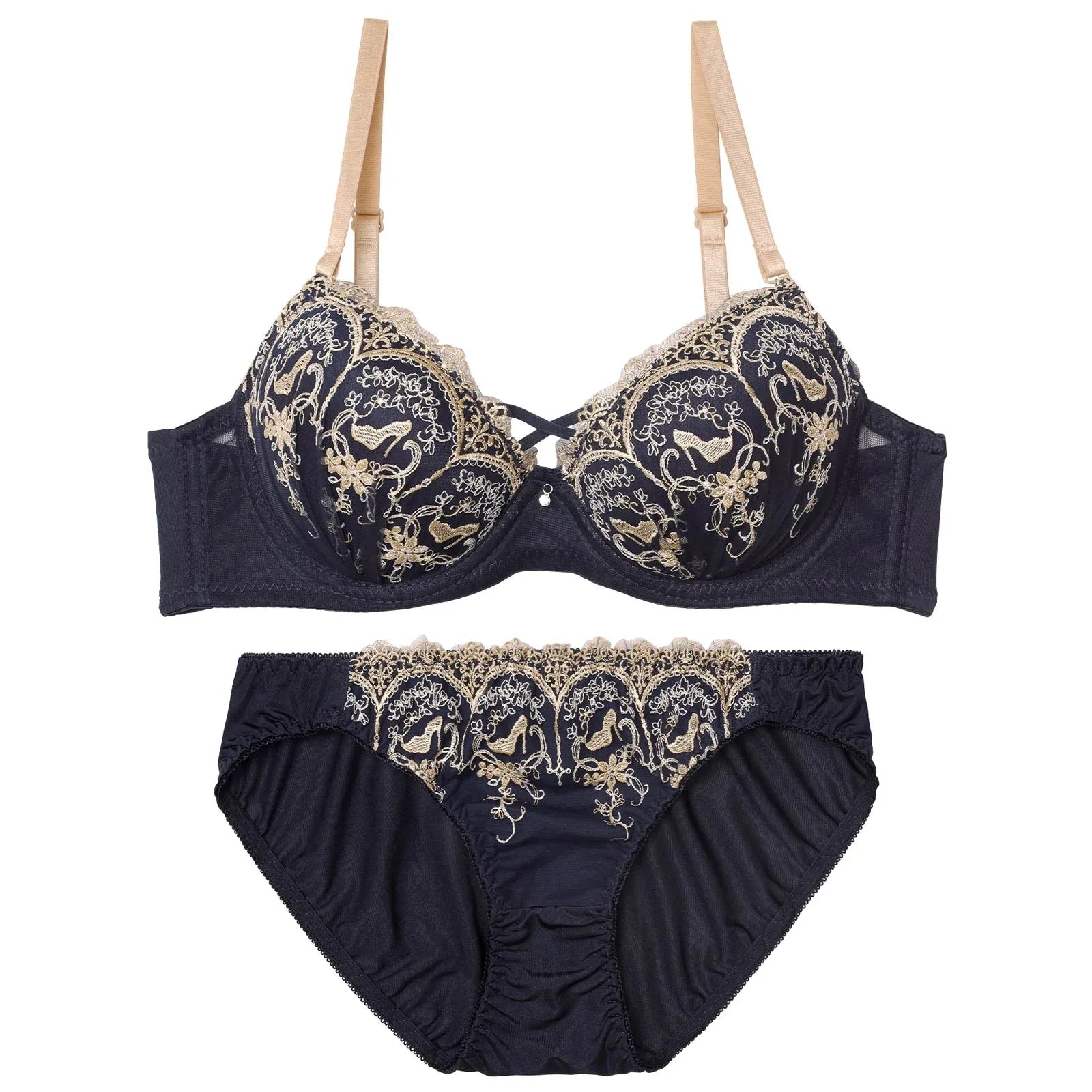 エレガントプリンセスヒールブラジャー&フルバックショーツ