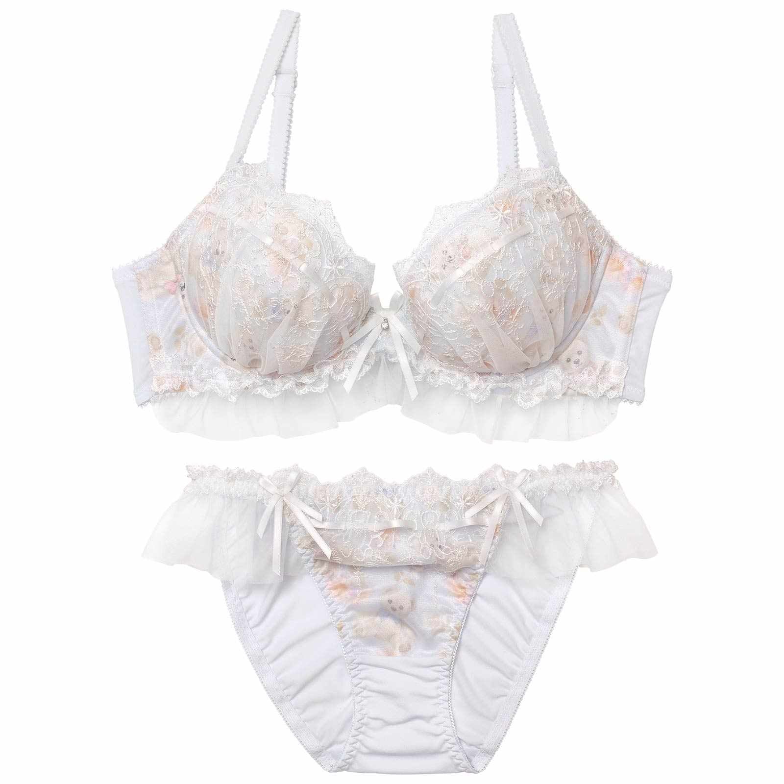 フェアリーテディベアブラジャー&フルバックショーツ