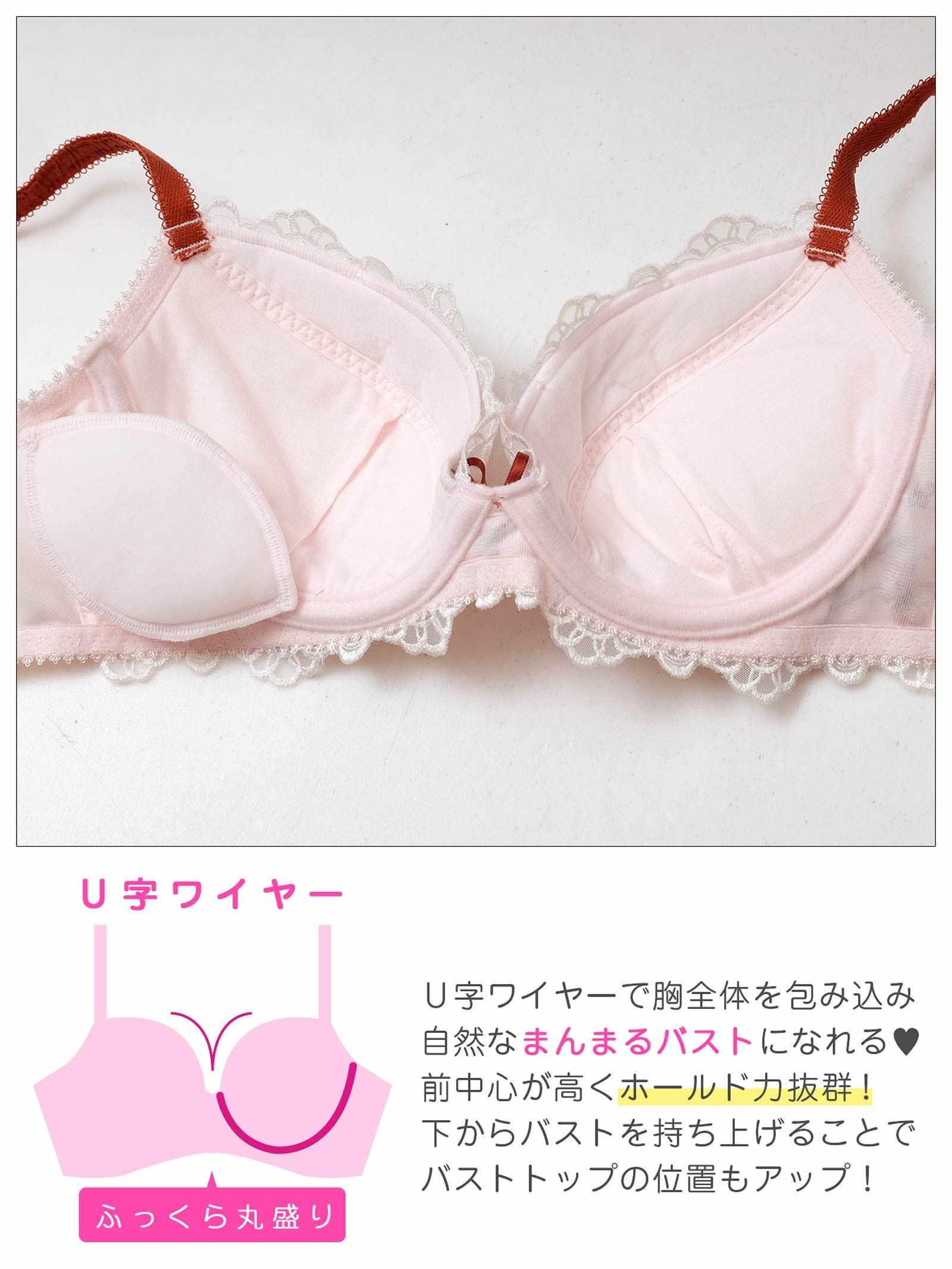 2/20新作!【GHサイズ】チャーミングフルールガーデンブラジャー&フルバックショーツ