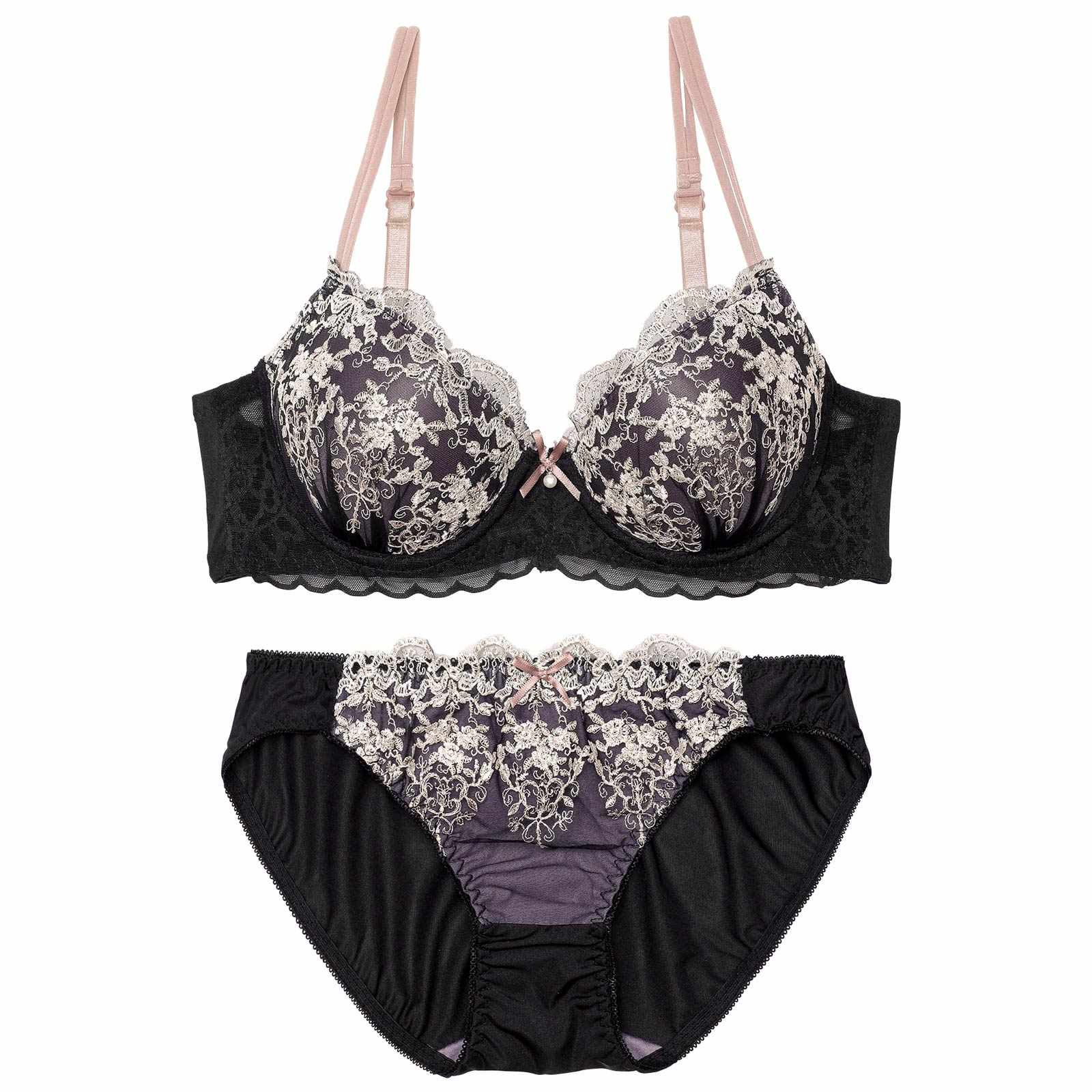 2/27新作!ソレイユリボン エンブロイダリーブラジャー&フルバックショーツ