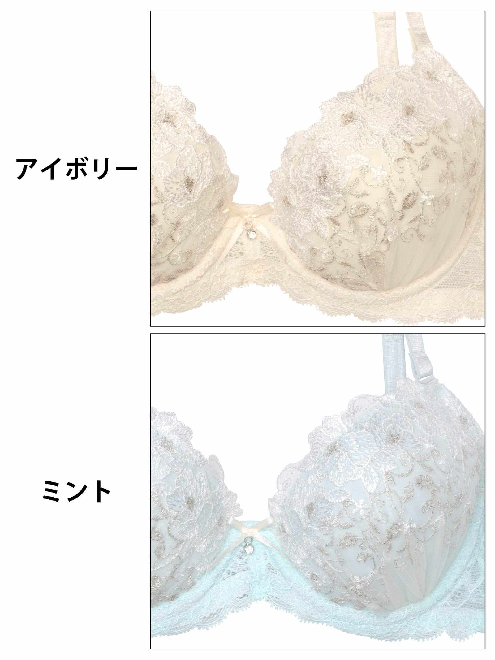 9/3新作!【EFサイズ】ダズリンペールフラワーブラジャー&フルバックショーツ