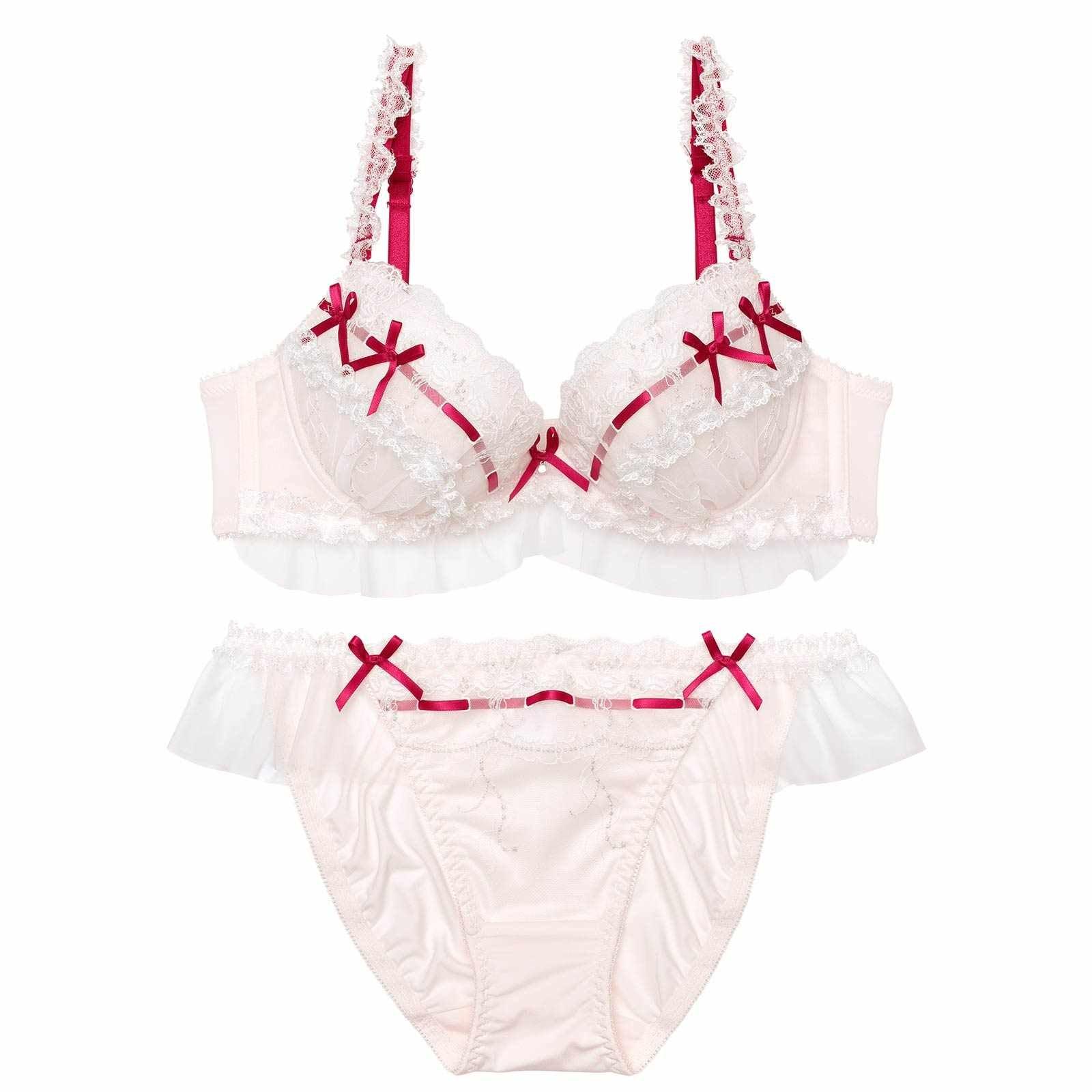 2/16新作!ホイップリボンフリルブラジャー&フルバックショーツ