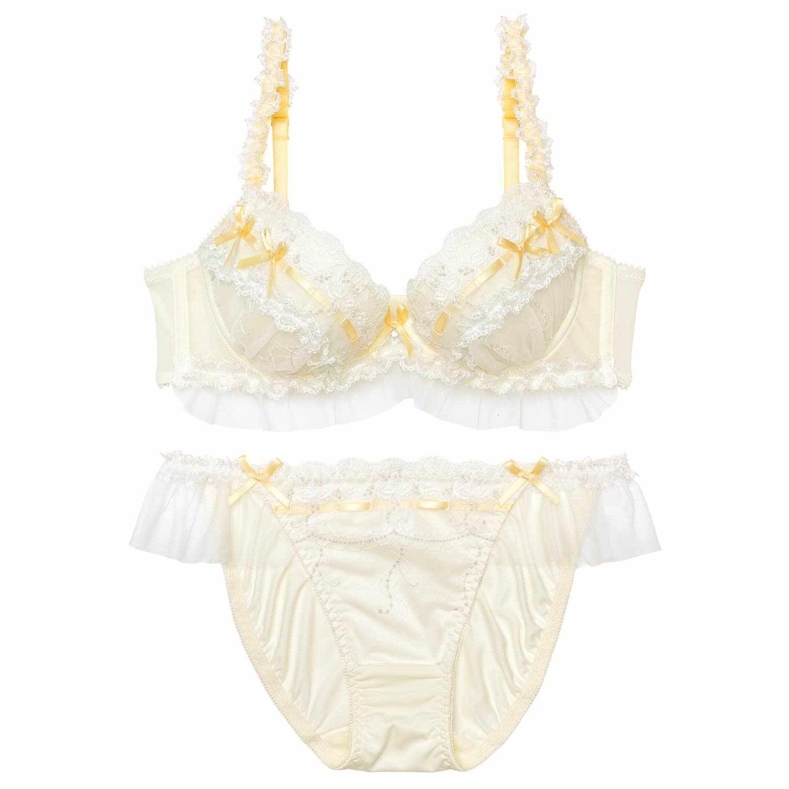 2/16新作!ホイップリボンフリルブラジャー&フルバックショーツ