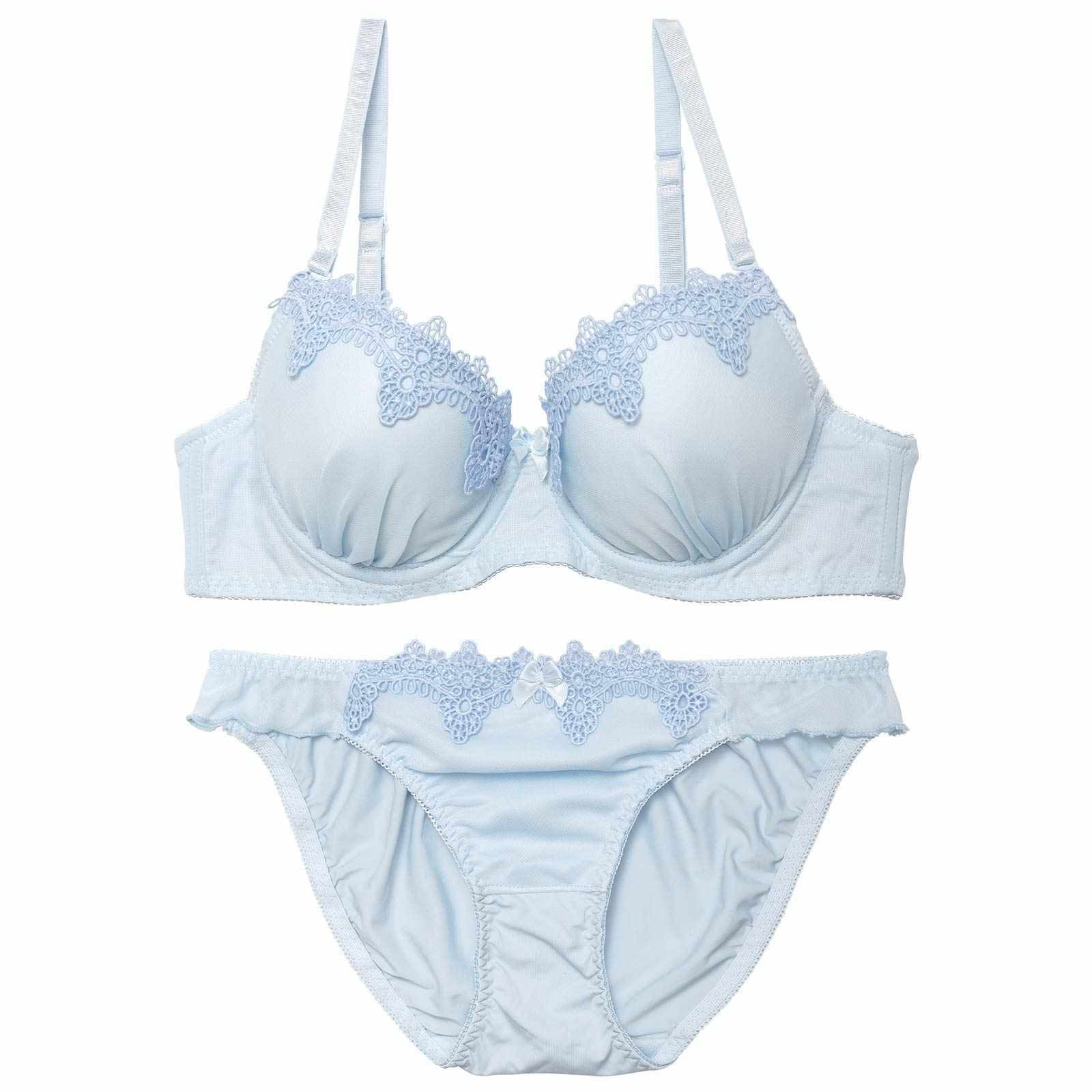 ミルキーピュアケミカルブラジャー&フルバックショーツ - 【公式】247Lingerie