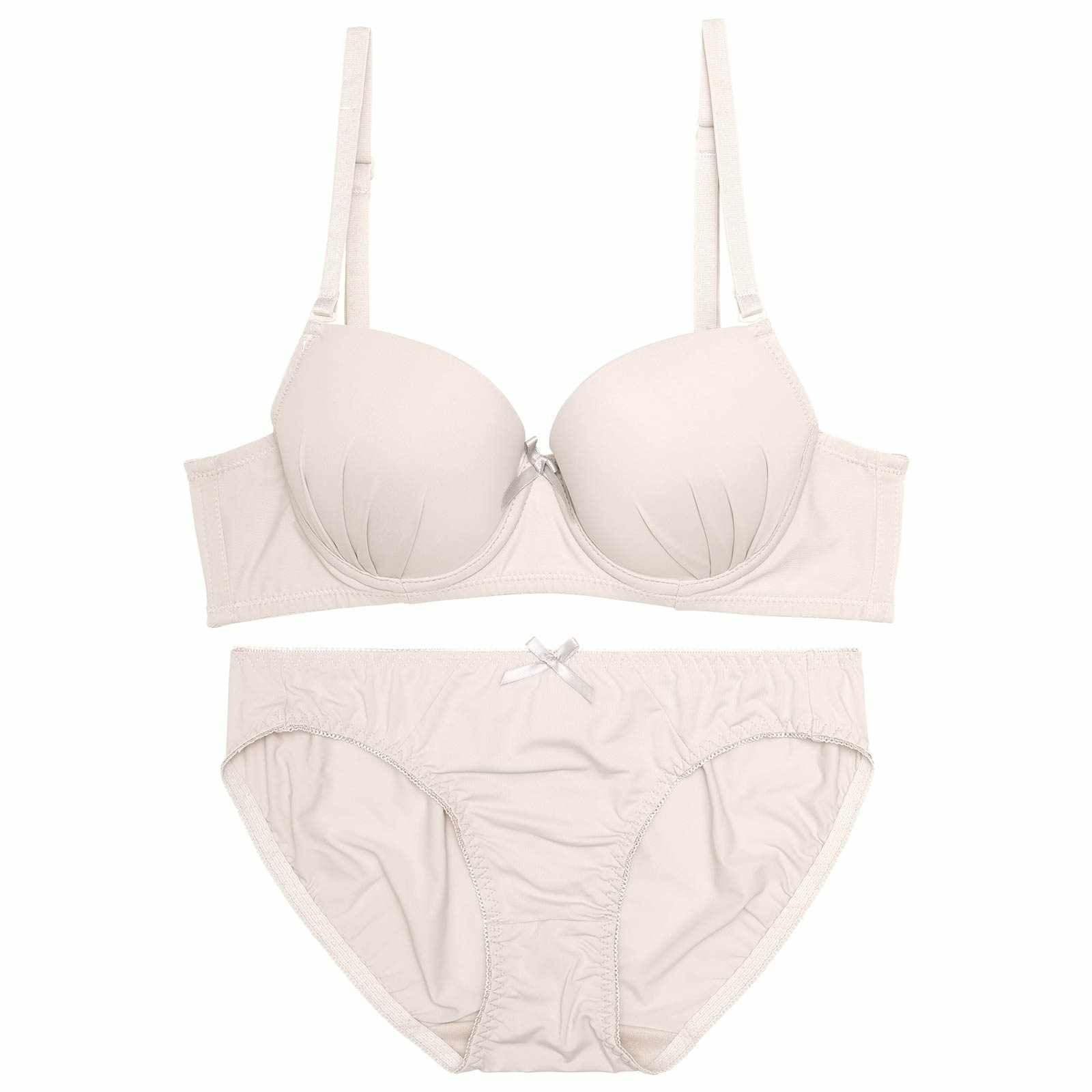 ナチュラルマットレディ育乳脇高ブラジャー&フルバックショーツ