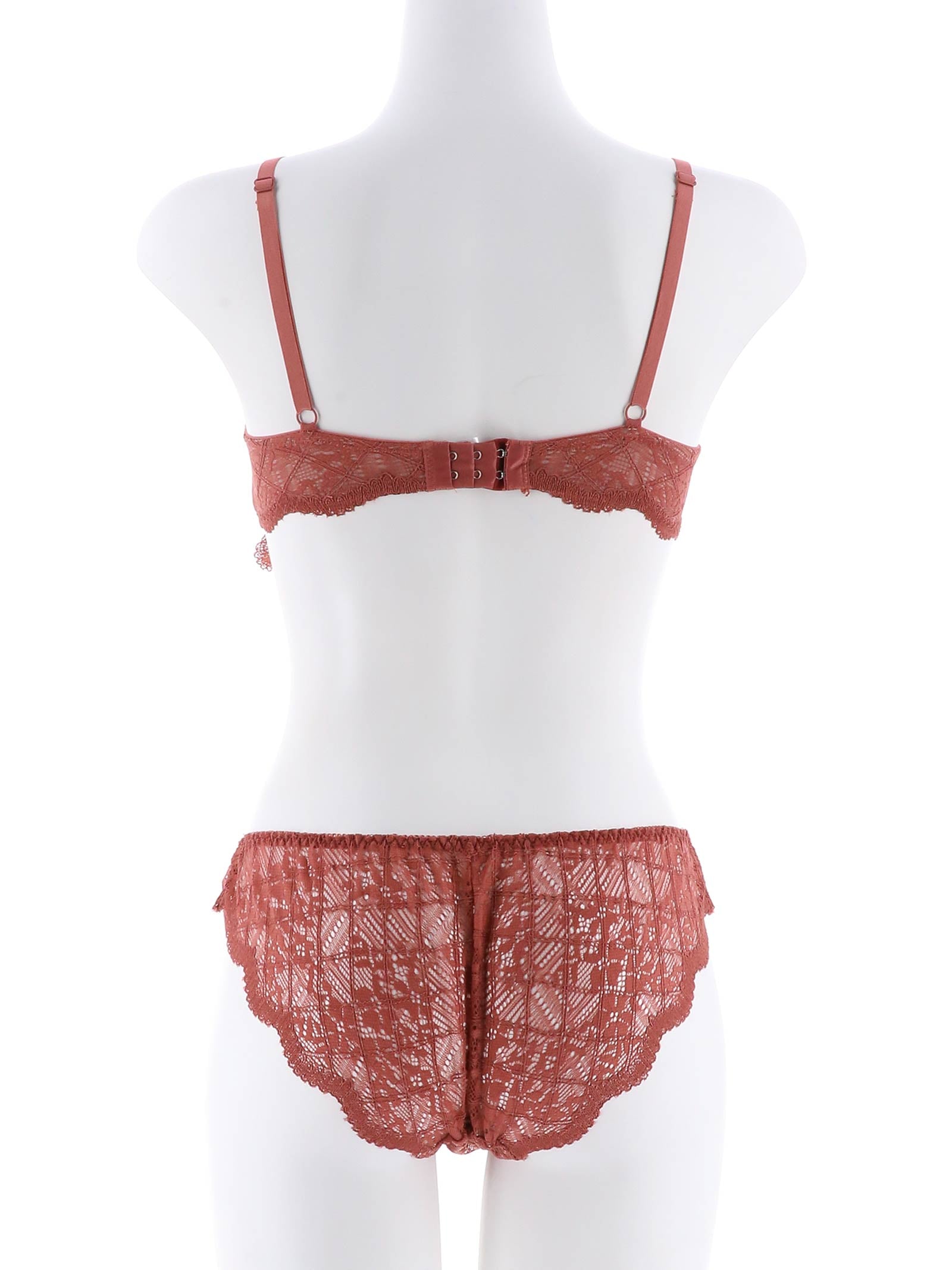 1/24再販!レーシィスカラップブラジャー&バック透けフルバックショーツ - 【公式】247Lingerie