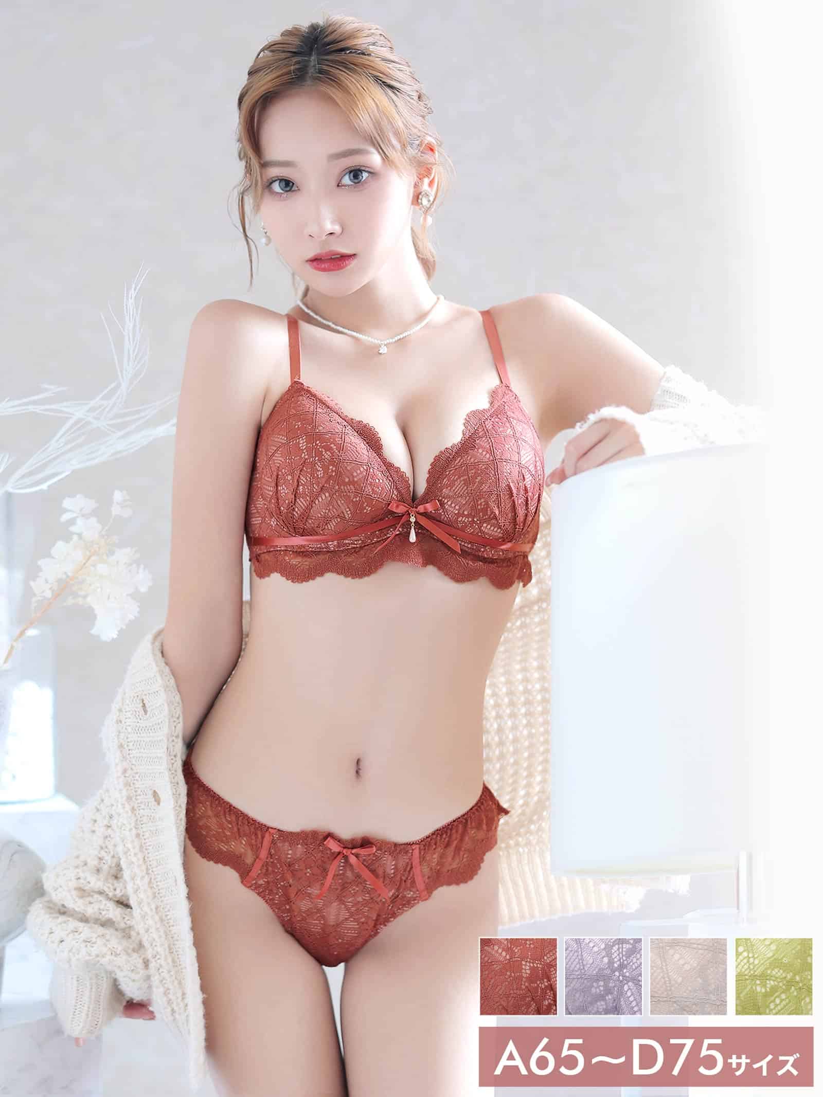 1/24再販!レーシィスカラップブラジャー&バック透けフルバックショーツ - 【公式】247Lingerie