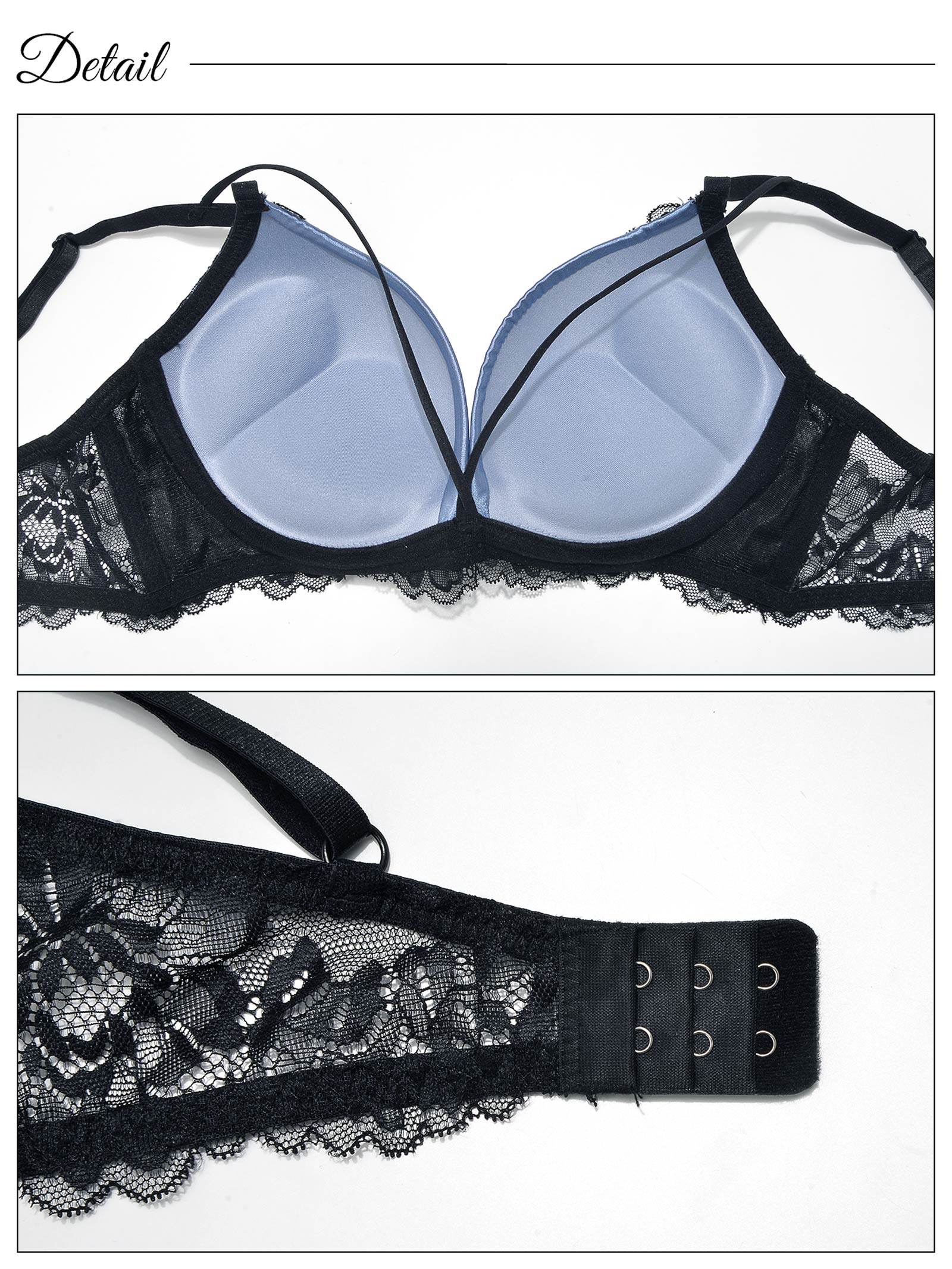 1/31再販!【三上悠亜着用】バイカラーフラワーレースサテンブラジャー&バック透けTバックショーツ - 【公式】247Lingerie