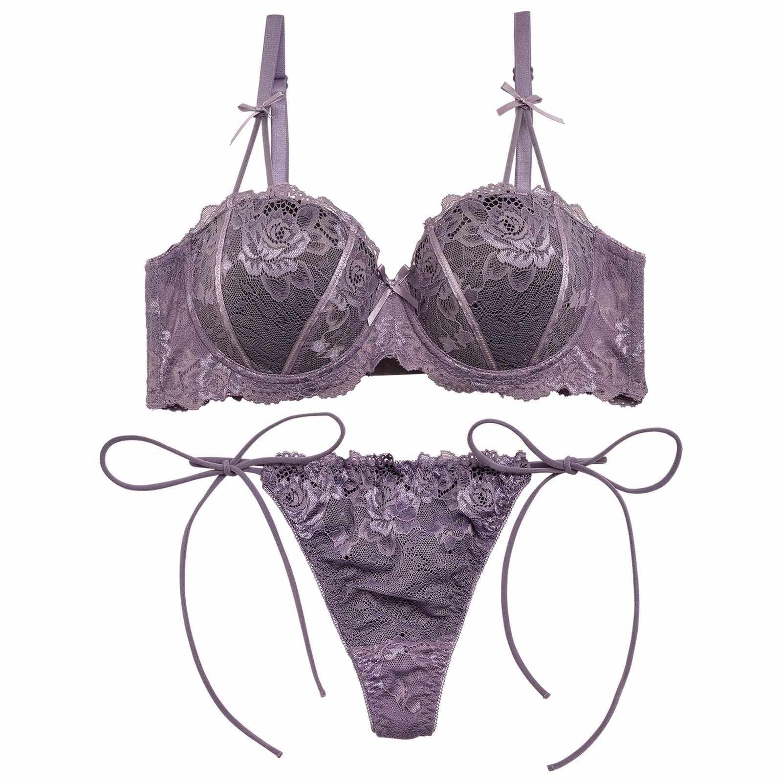 【三上悠亜着用】フロレゾンローズレース育乳脇高ブラジャー&サイド紐バック透けTバックショーツ - 【公式】247Lingerie