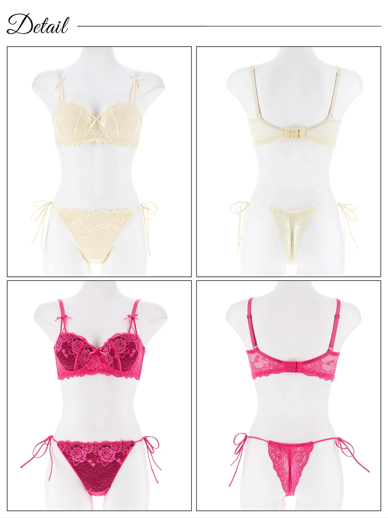 【三上悠亜着用】フロレゾンローズレース育乳脇高ブラジャー&サイド紐バック透けTバックショーツ - 【公式】247Lingerie