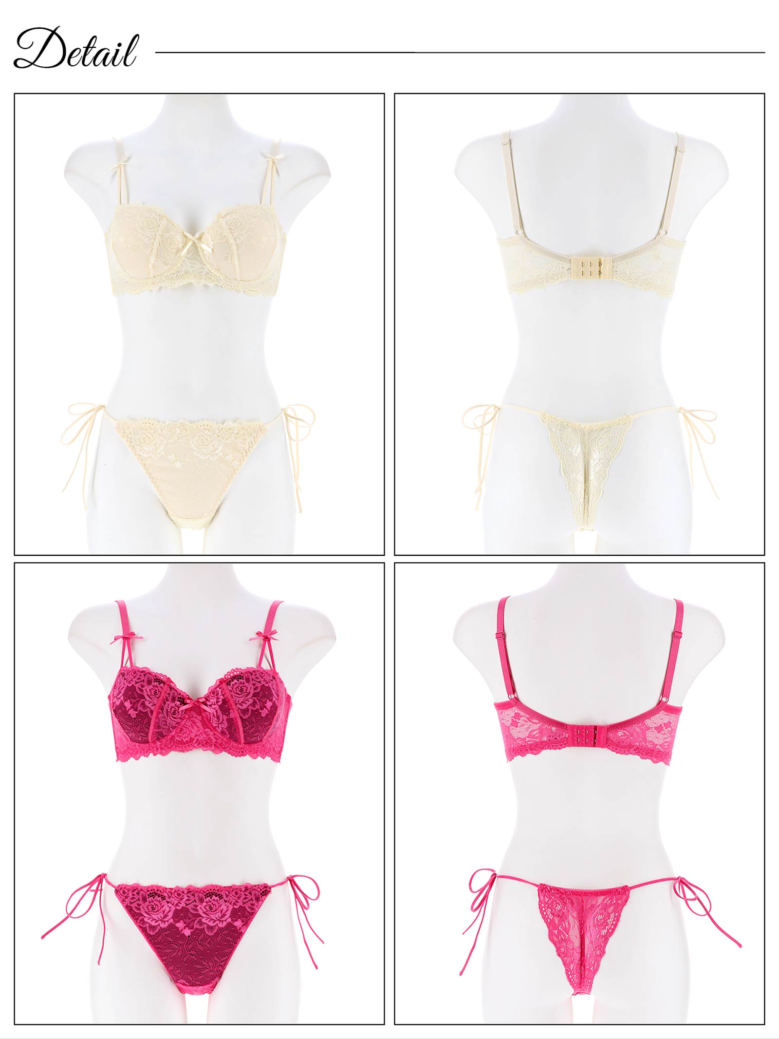 11/30新作!【三上悠亜着用】フロレゾンローズレース育乳脇高ブラジャー&サイド紐バック透けTバックショーツ