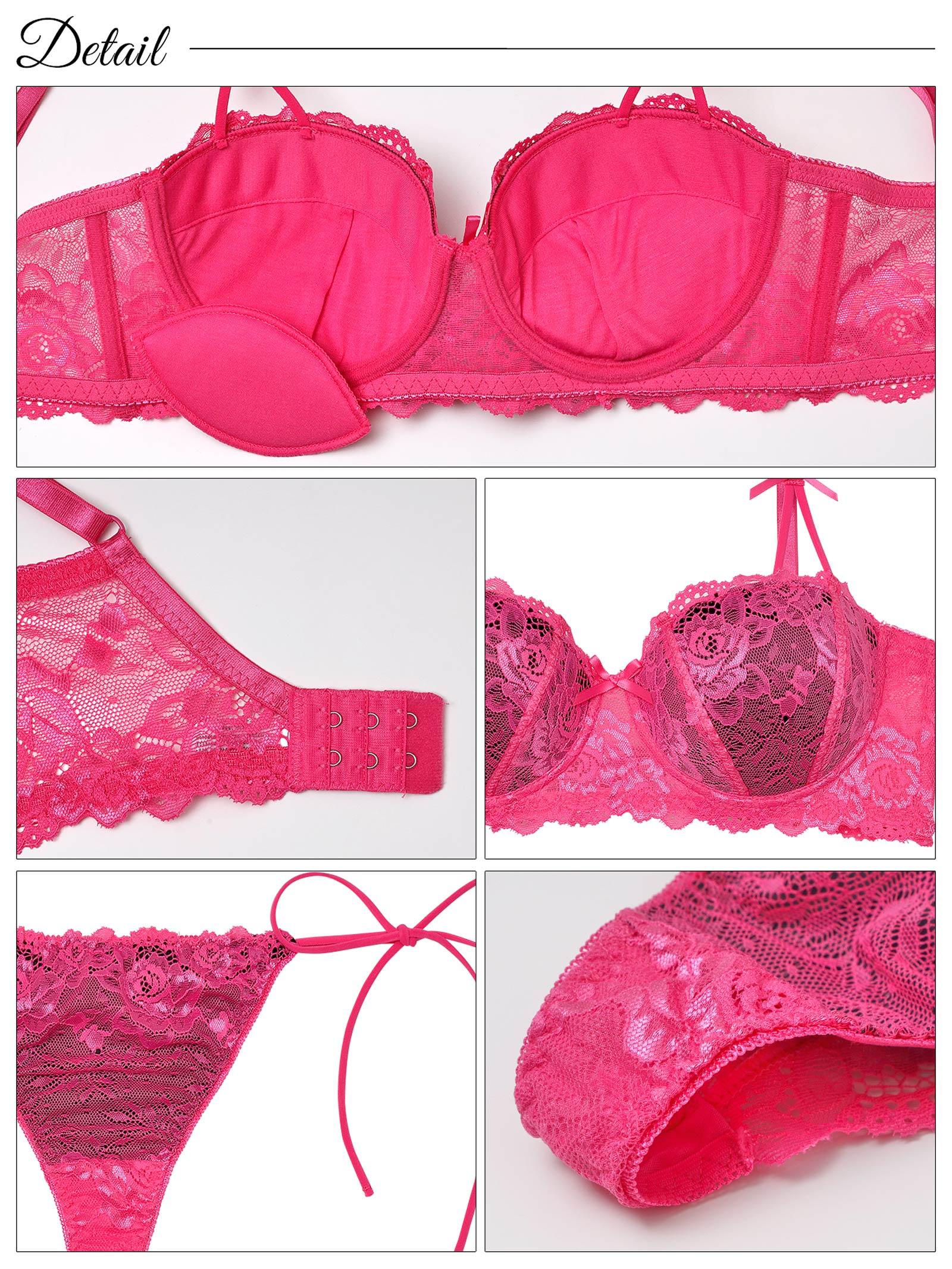 【三上悠亜着用】フロレゾンローズレース育乳脇高ブラジャー&サイド紐バック透けTバックショーツ - 【公式】247Lingerie