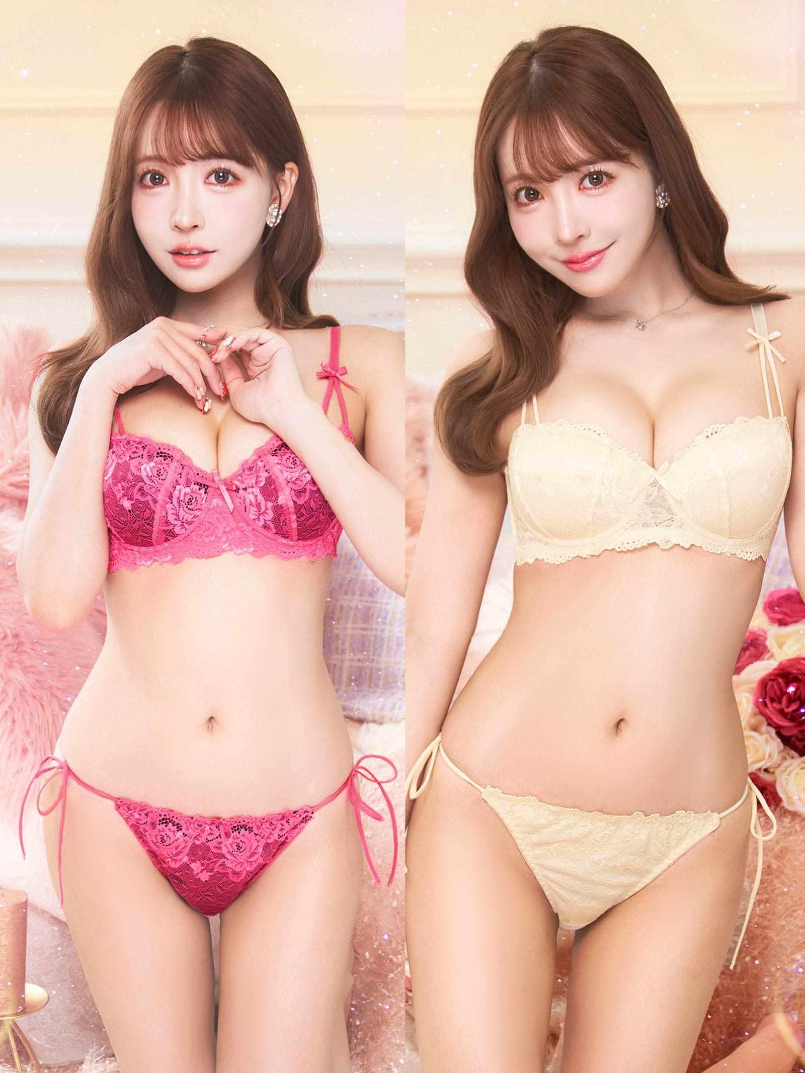 【三上悠亜着用】フロレゾンローズレース育乳脇高ブラジャー&サイド紐バック透けTバックショーツ - 【公式】247Lingerie