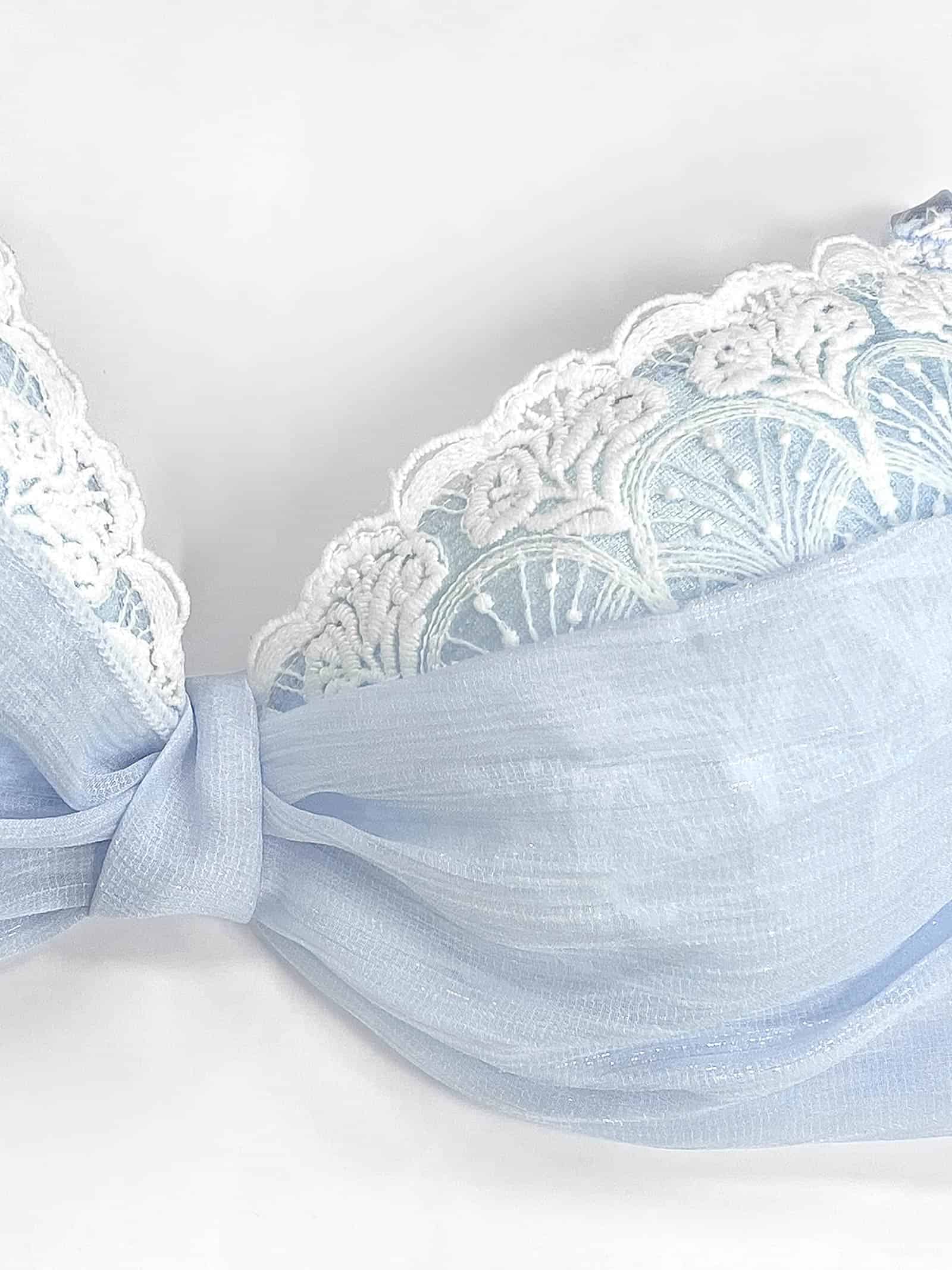 2/10再販!プリンセスリボンガーリー育乳脇高ブラジャー&フルバックショーツ - 【公式】247Lingerie