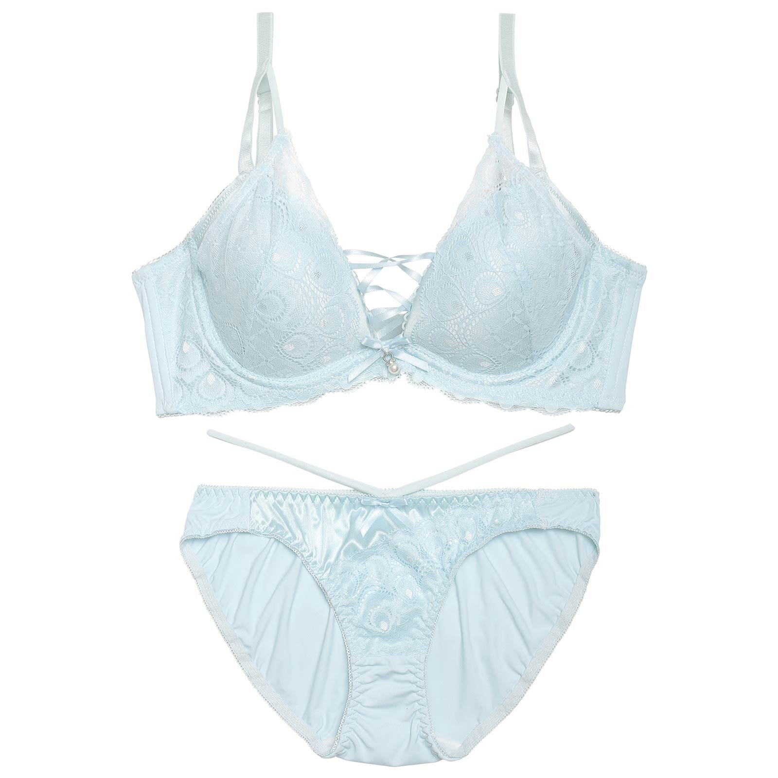 11/26再販!【三上悠亜着用】ブリリアントレーシィライン育乳脇高ブラジャー&フルバックショーツ