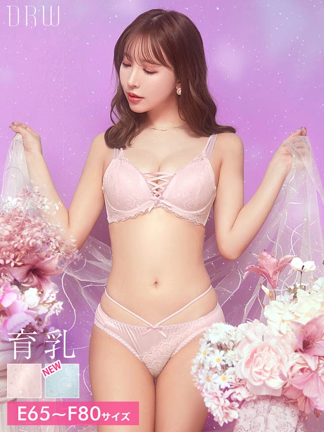 11/26再販!【三上悠亜着用】【EFサイズ】ブリリアントレーシィライン育乳脇高ブラジャー&フルバックショーツ