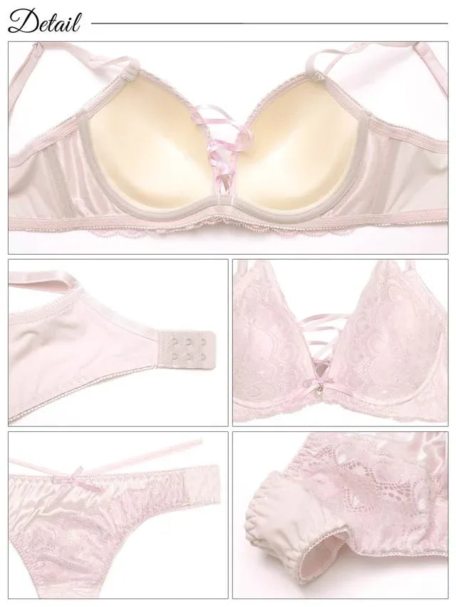 【三上悠亜着用】ブリリアントレーシィライン育乳脇高ブラジャー&Tバックショーツ - 【公式】247Lingerie