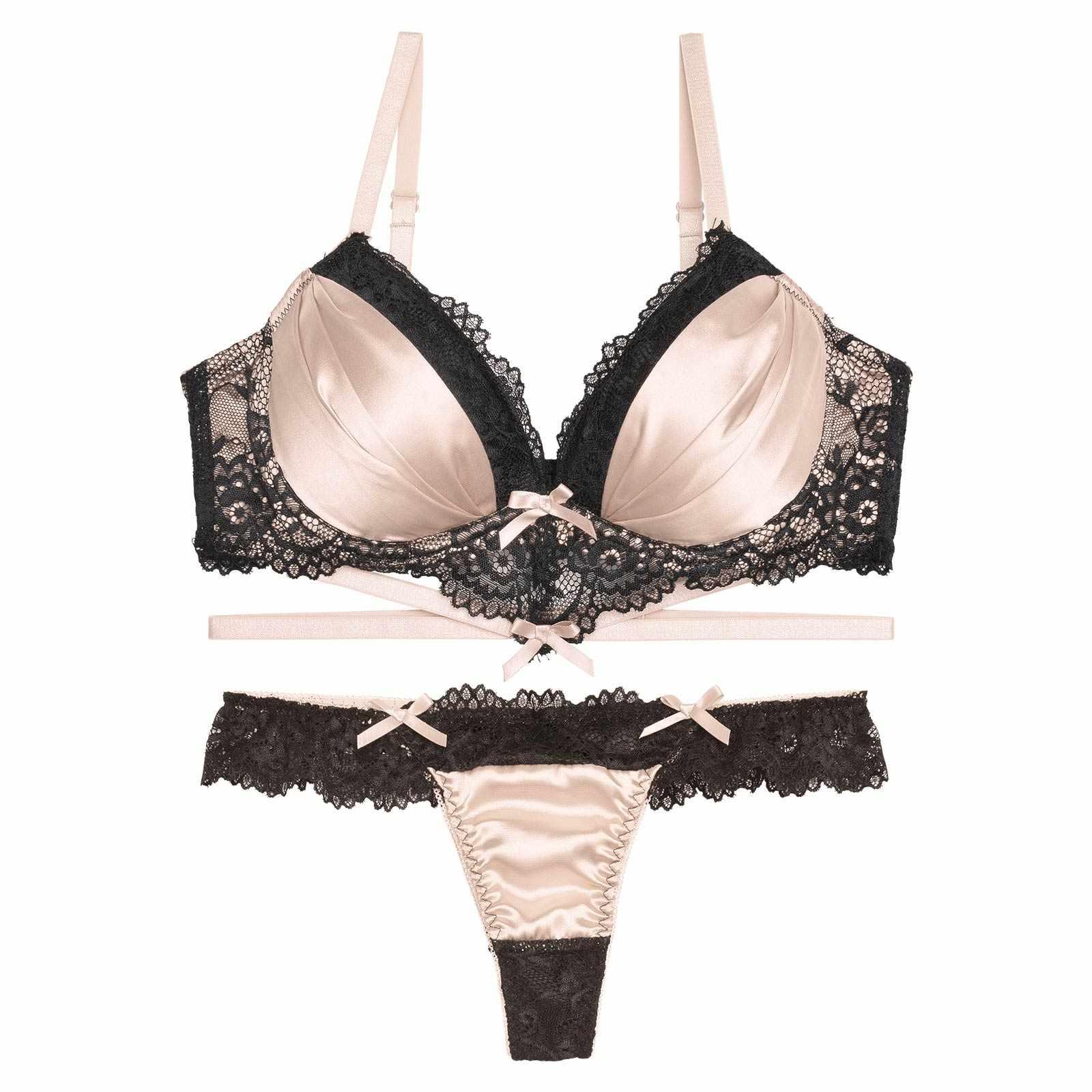 2/7再販!【三上悠亜着用】ラブリーサテンリボンコードブラジャー&バック透けTバックショーツ - 【公式】247Lingerie