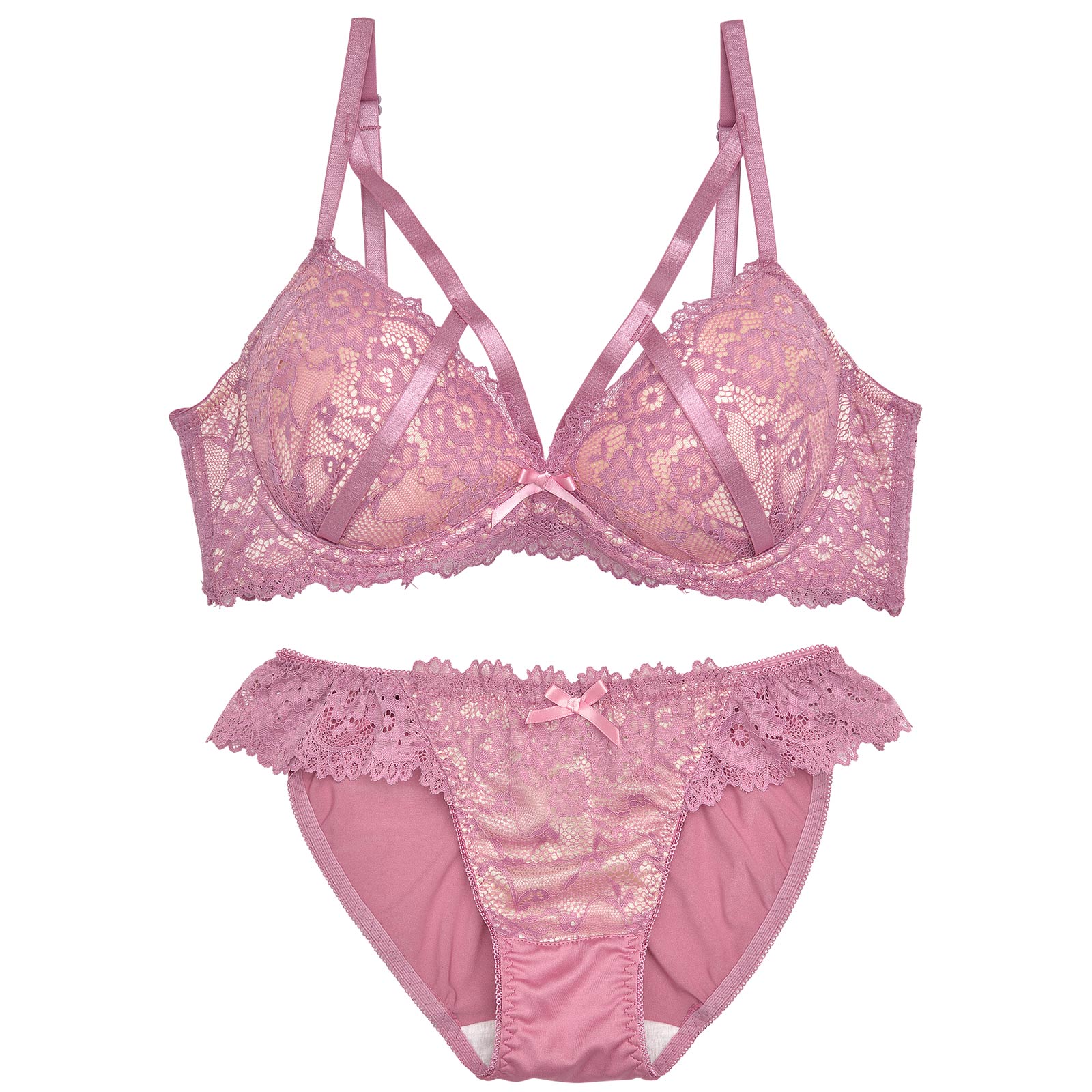 【三上悠亜着用】【GHサイズ】レーシィ アリュール コード育乳脇高ブラジャー&フルバックショーツ - 【公式】247Lingerie