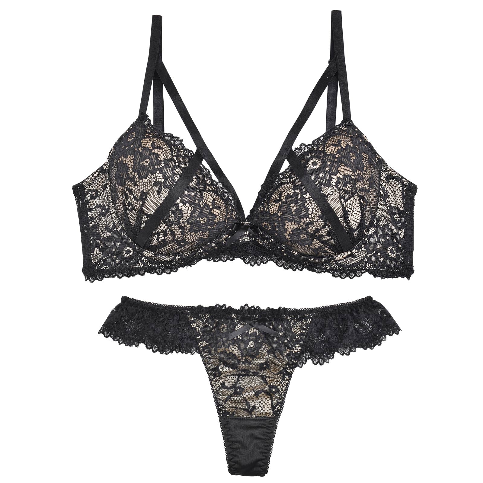 【三上悠亜着用】レーシィ アリュール コード育乳脇高ブラジャー&Tバックショーツ - 【公式】247Lingerie