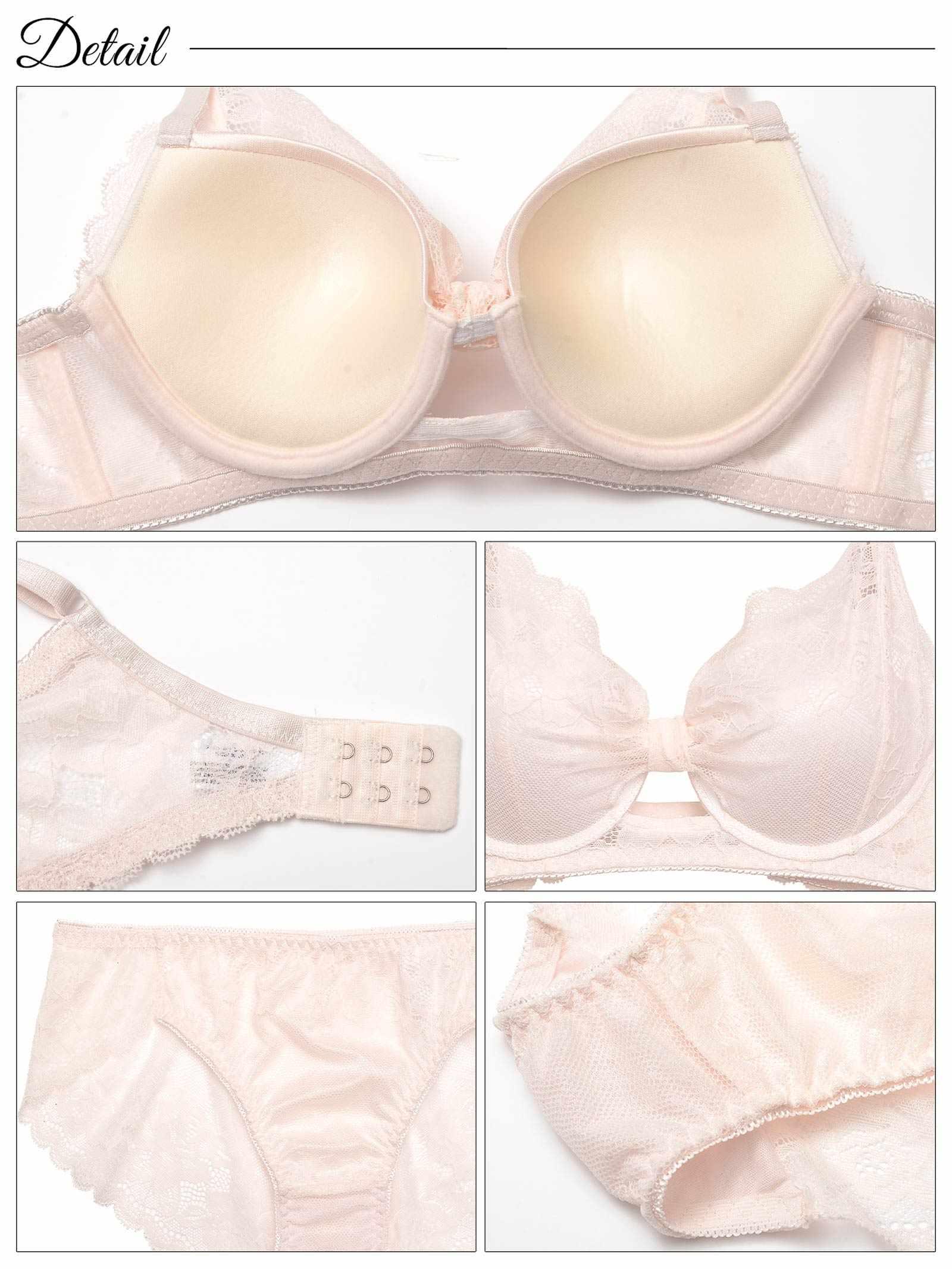 レーシィローズリボン育乳脇高ブラジャー&バック透けフルバックショーツ - 【公式】247Lingerie