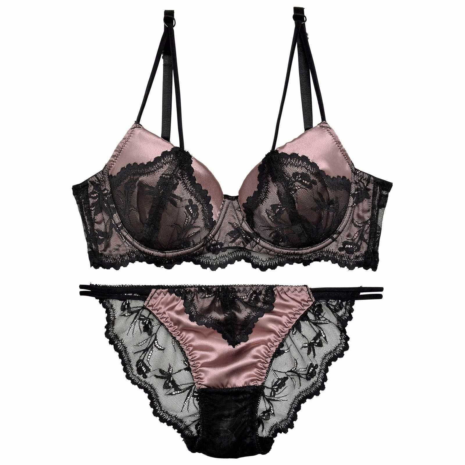 1/8再販!【三上悠亜着用】ボタニカルストリングレース育乳脇高ブラジャー&バック透けフルバックショーツ - 【公式】247Lingerie