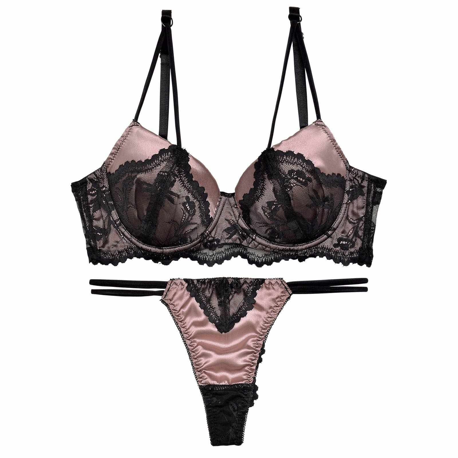 1/8再販!【三上悠亜着用】ボタニカルストリングレース育乳脇高ブラジャー&バック透けTバックショーツ - 【公式】247Lingerie