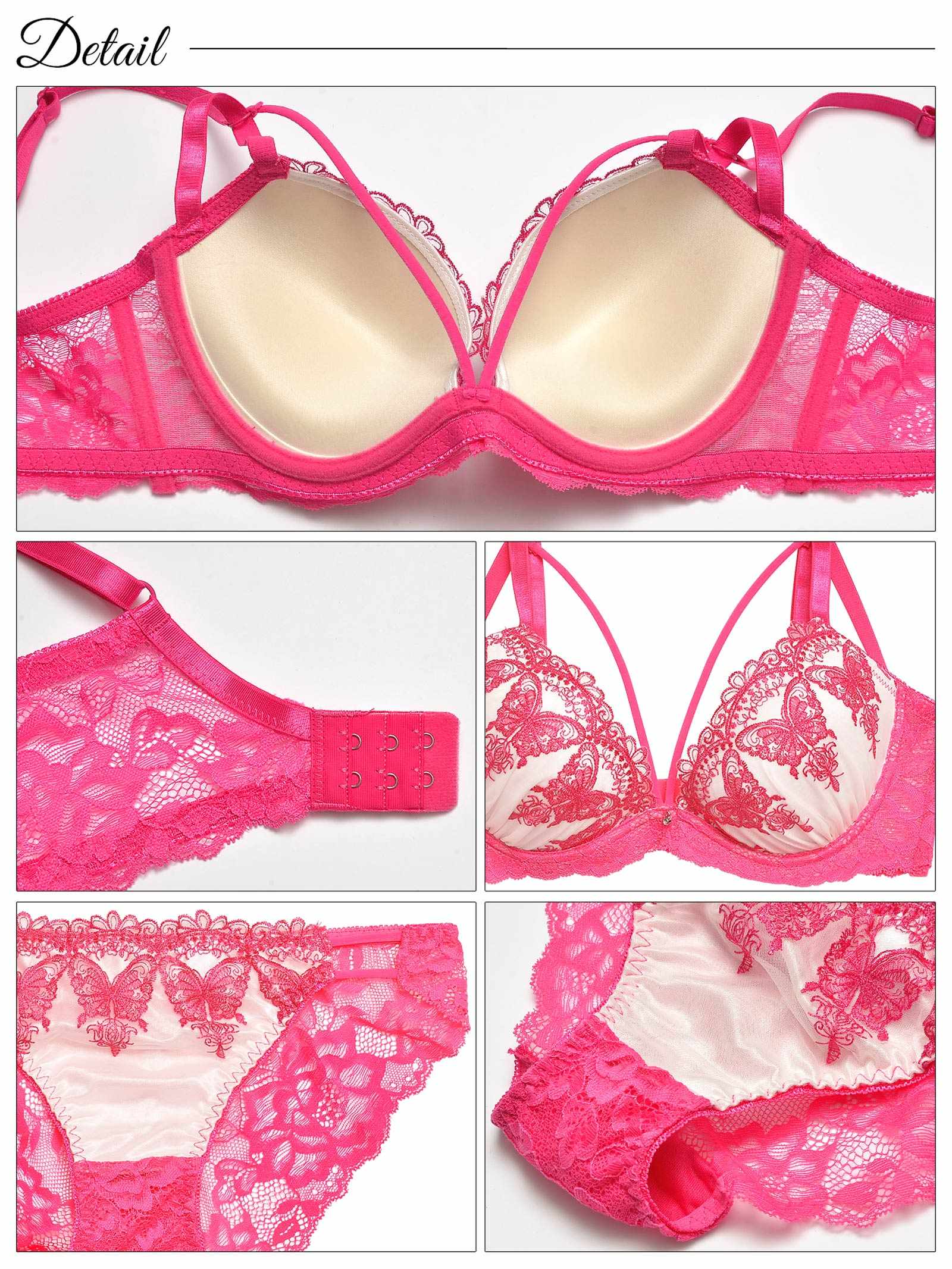 【三上悠亜着用】【EFサイズ】グロリアスバタフライコード育乳脇高ブラジャー&バック透けフルバックショーツ