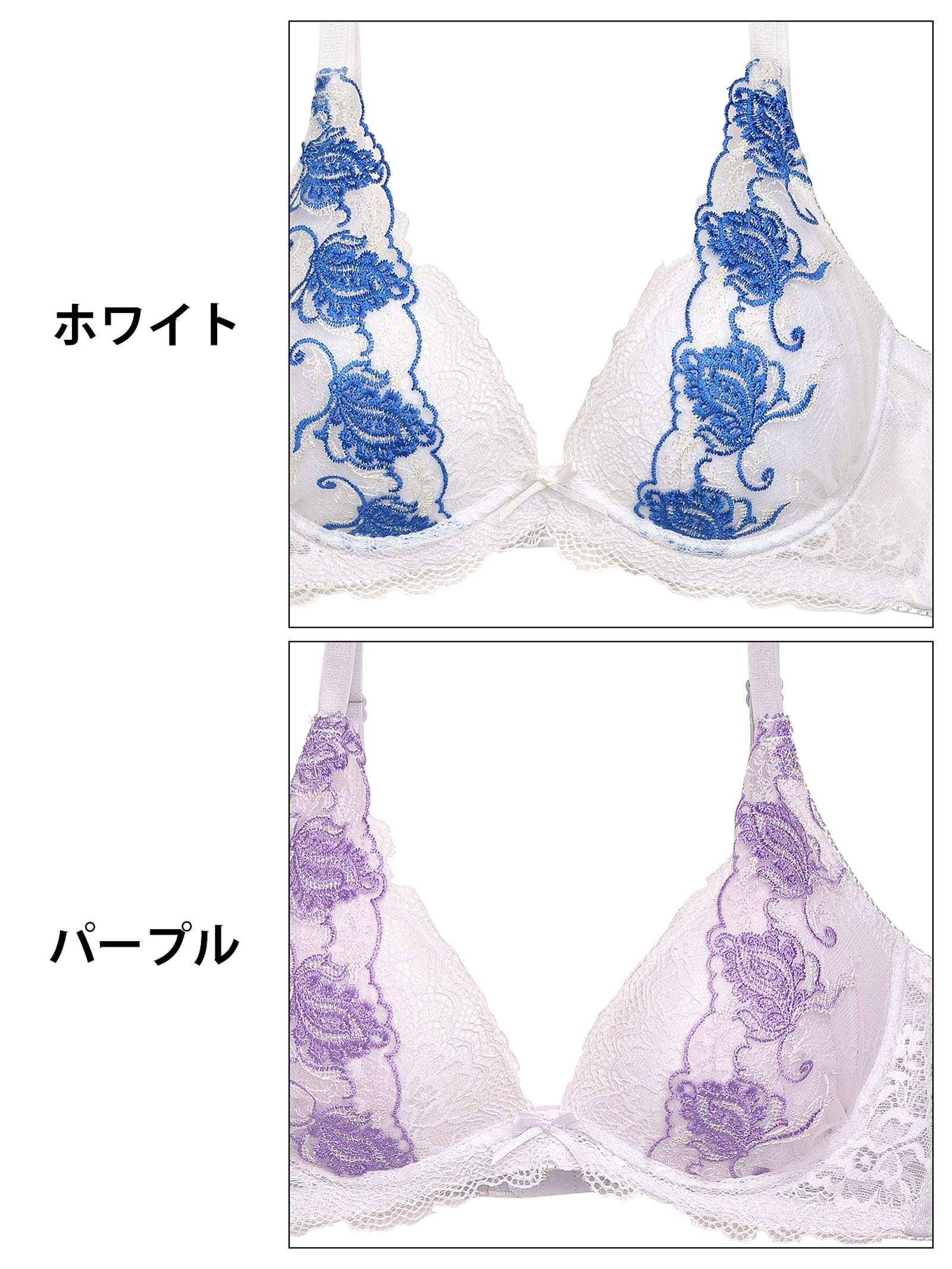 エレガントダマスクレース育乳脇高ブラジャー&フルバックショーツ - 【公式】247Lingerie
