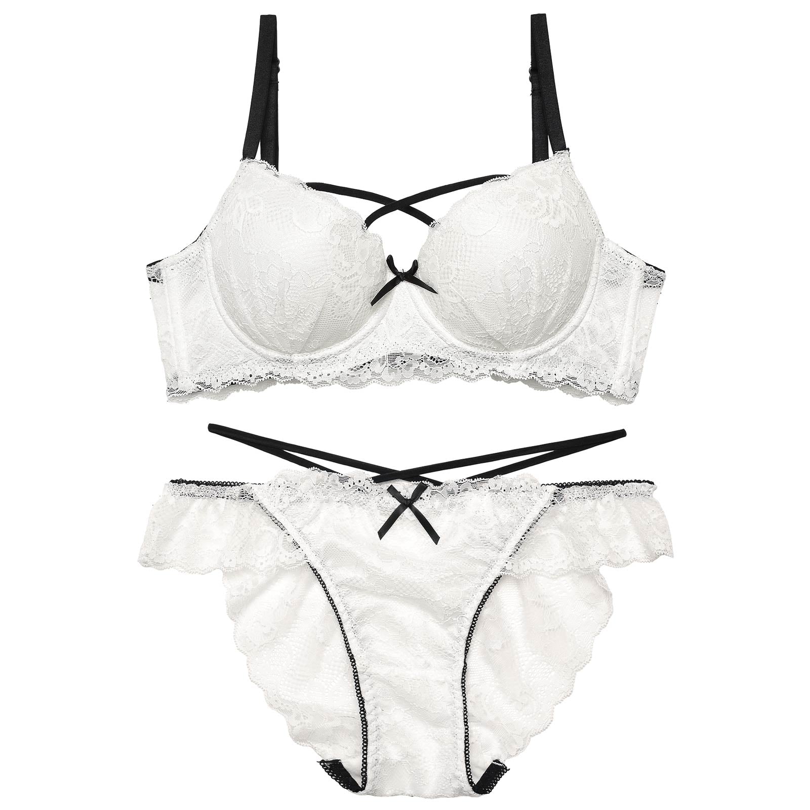 12/3再販!ガーリーフリルレーシィコード育乳脇高ブラジャー&バック透けフルバックショーツ