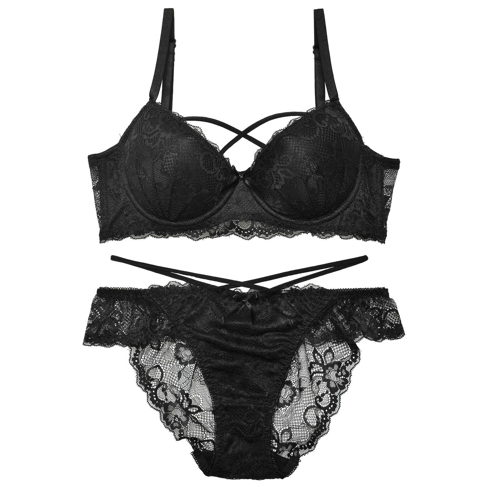 1/29再販!ガーリーフリルレーシィコード育乳脇高ブラジャー&バック透けフルバックショーツ - 【公式】247Lingerie