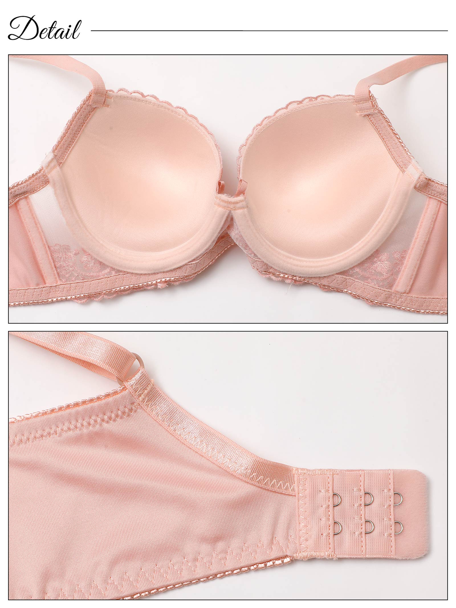 スイートモダンフラワー育乳脇高ブラジャー&フルバックショーツ