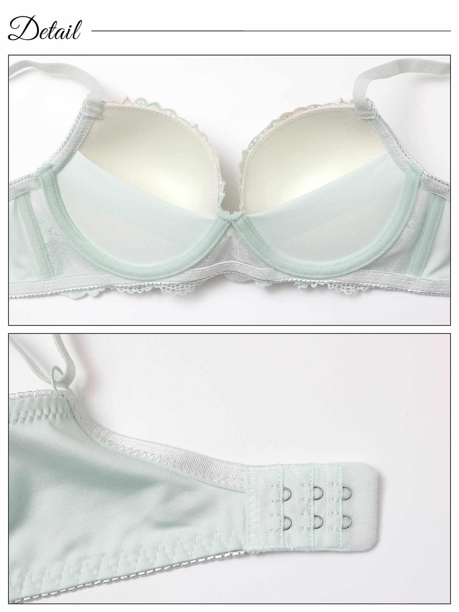 【ノンワイヤー】ドルチェペールフラワー育乳脇高ブラジャー&フルバックショーツ - 【公式】247Lingerie