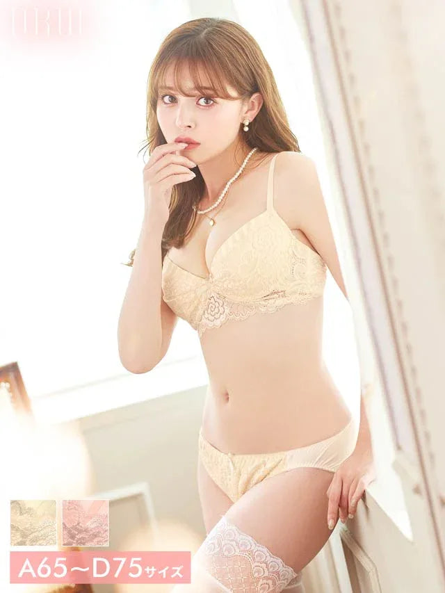 ストライプドレッシーレースブラジャー&フルバックショーツ - 【公式】247Lingerie