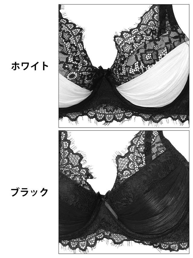 シャイニーアイラッシュレースブラジャー&バック透けフルバックショーツ - 【公式】247Lingerie