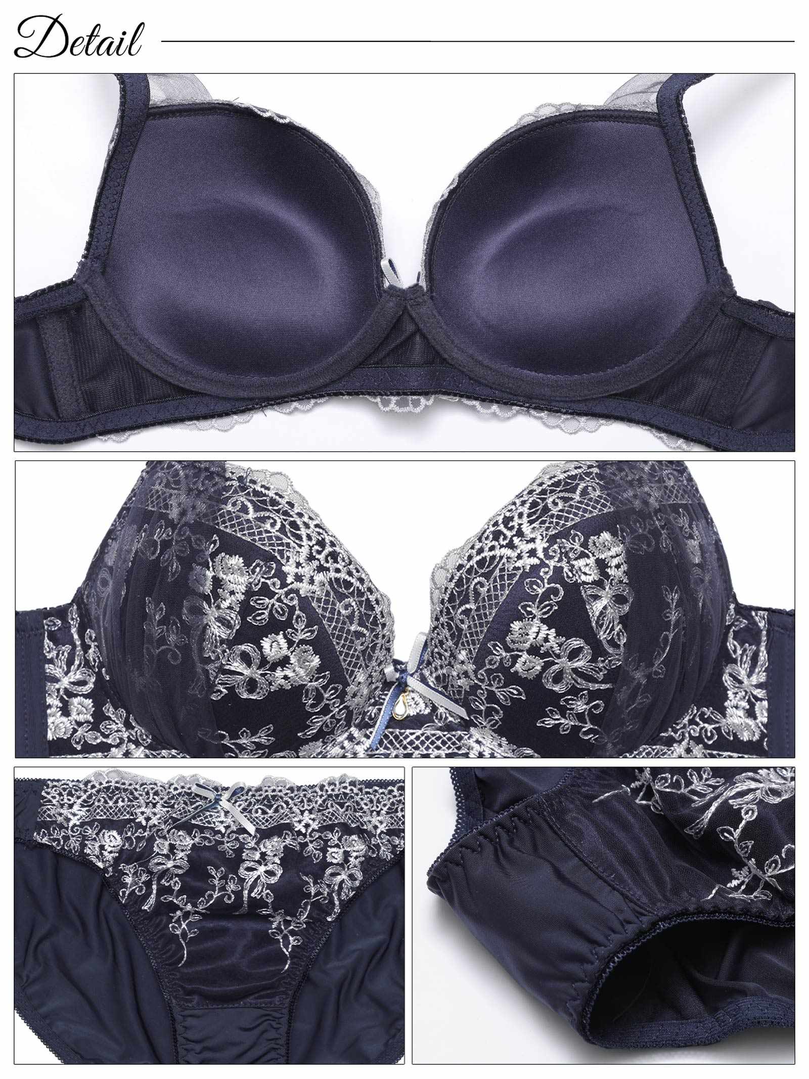 1/29新作!【EFサイズ】クラシカルリボンブーケブ育乳脇高ラジャー&フルバックショーツ