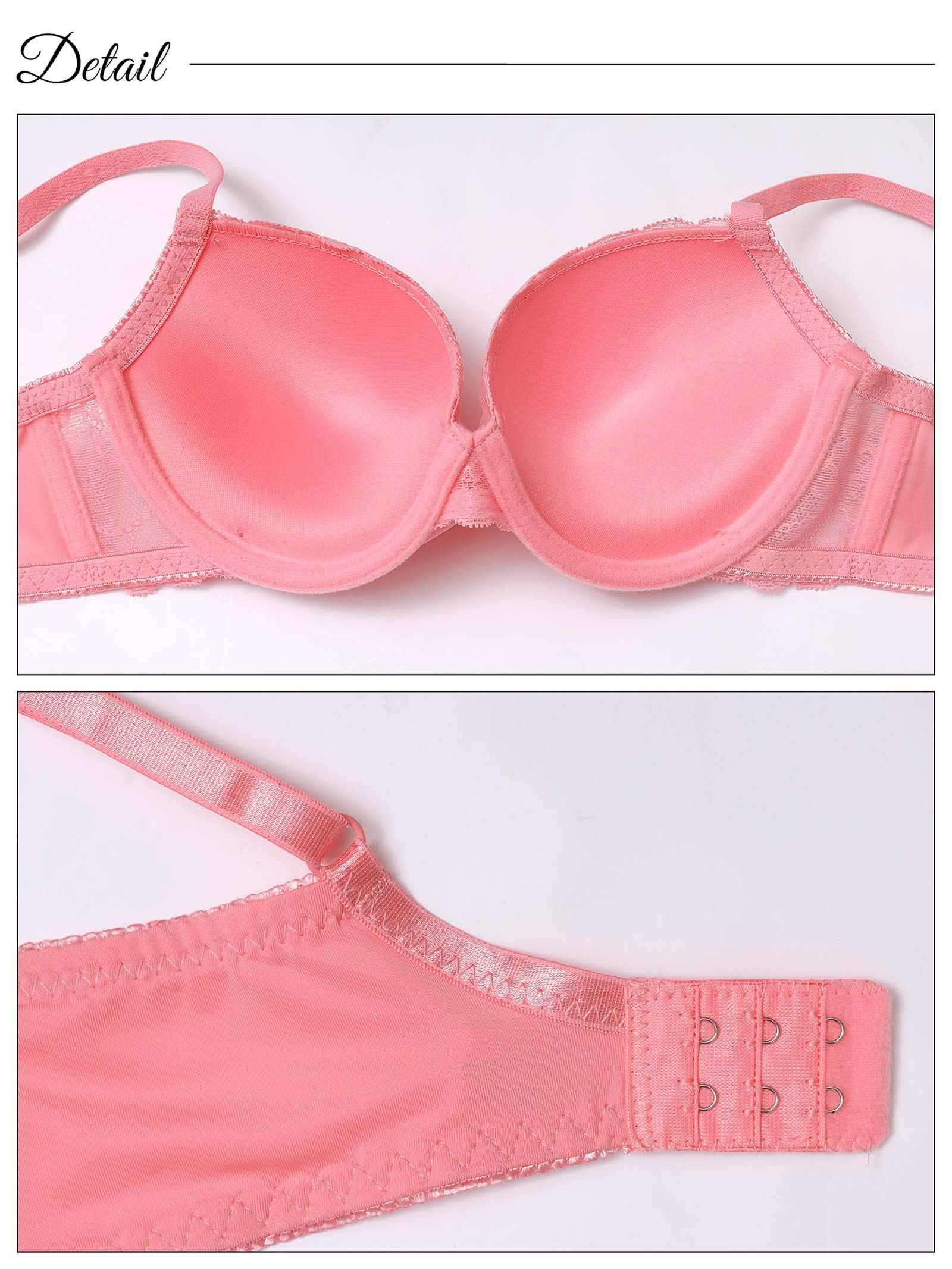 2/3新作!チュールリボンチェーン育乳脇高ブラジャー&フルバックショーツ