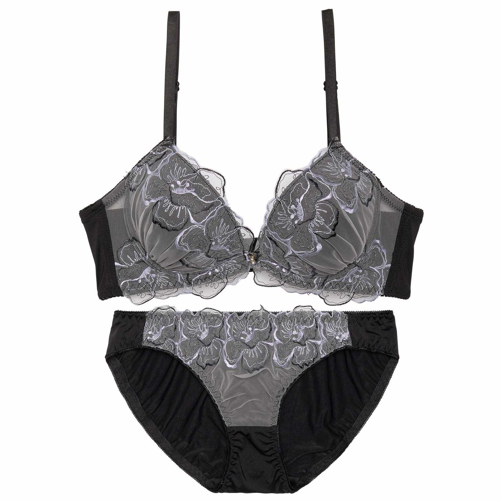 ヴェールチュールブロッサム育乳脇高ブラジャー&フルバックショーツ