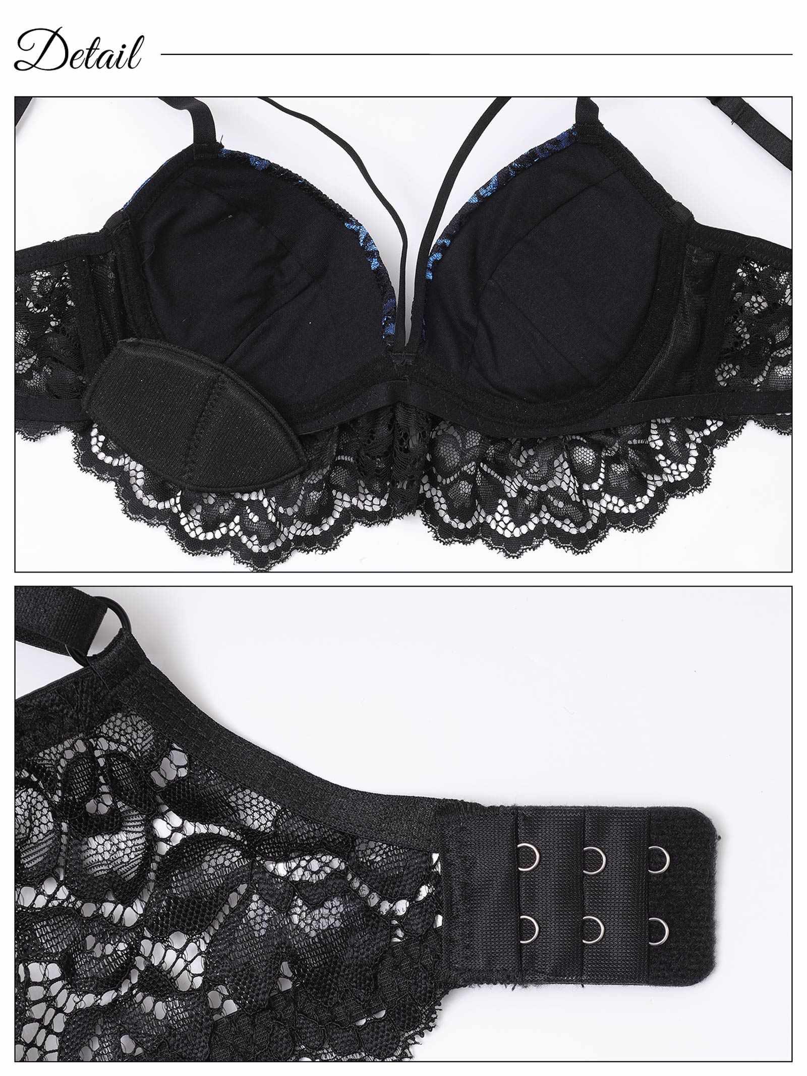 エレガントアンダーレースコード育乳脇高ブラジャー&バック透けフルバックショーツ - 【公式】247Lingerie