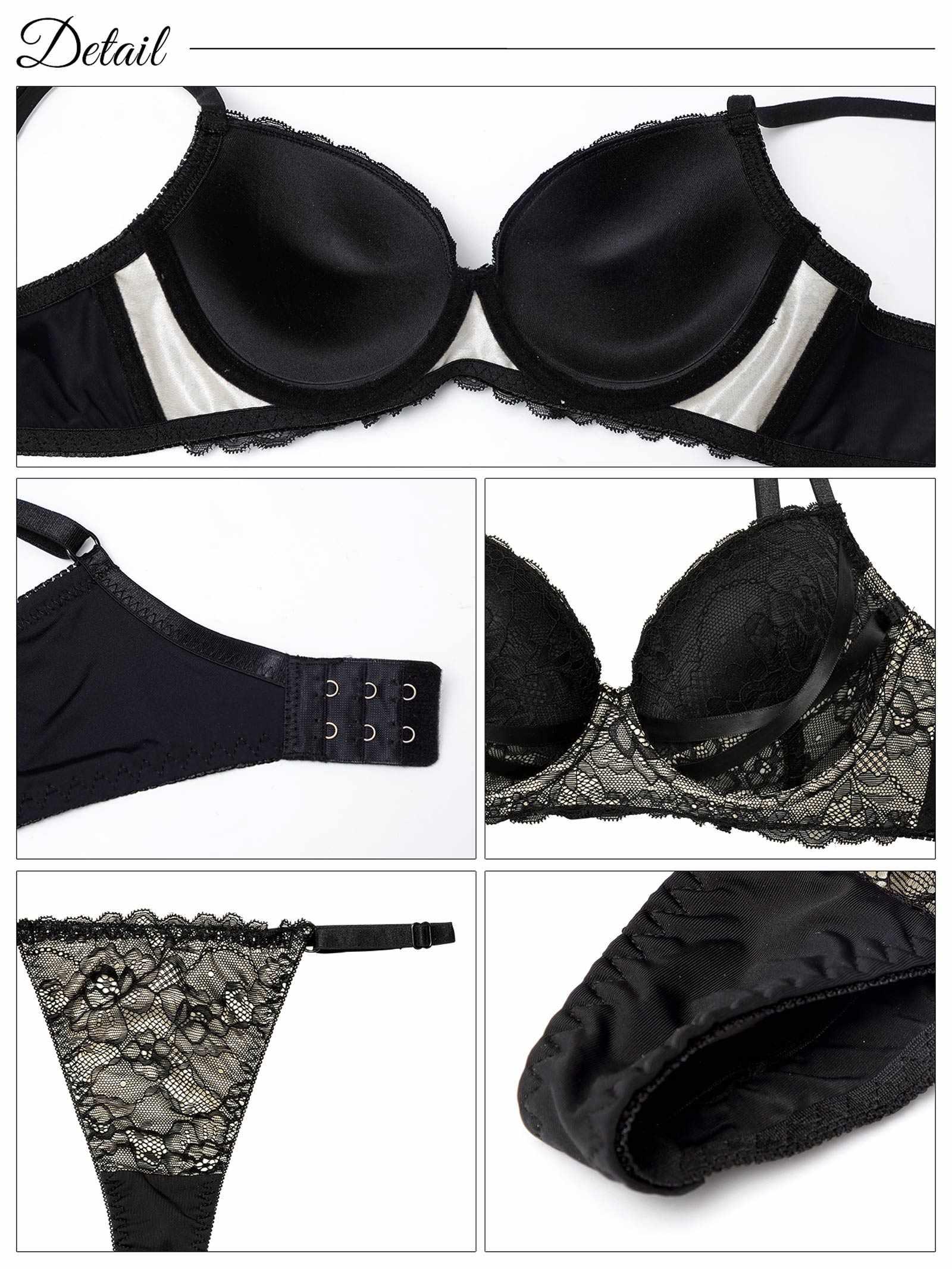 【三上悠亜着用】ビターフローラルレース育乳脇高ブラジャー&Tバックショーツ - 【公式】247Lingerie