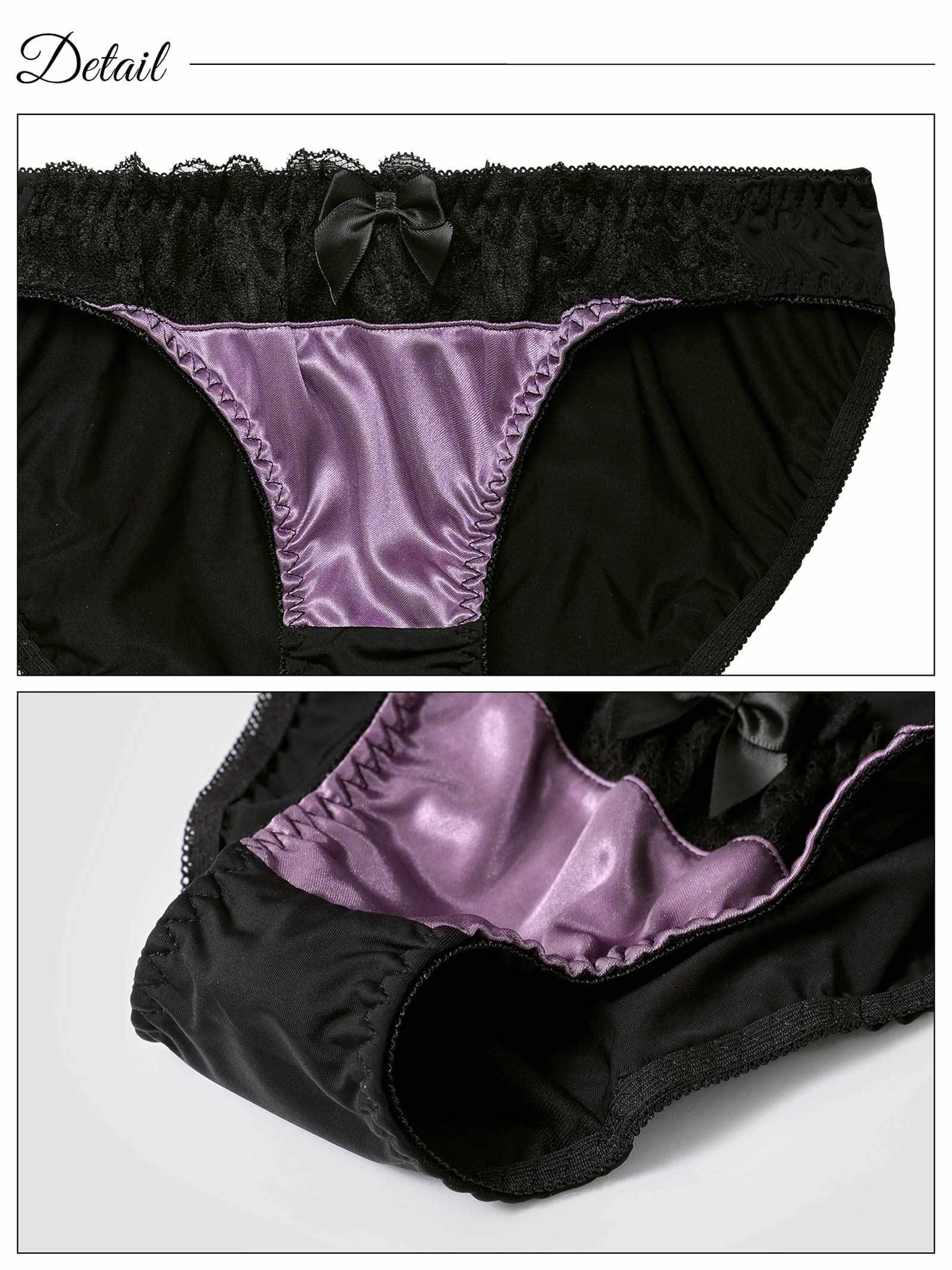 【EFサイズ】シックドレープサテンブラジャー&フルバックショーツ - 【公式】247Lingerie