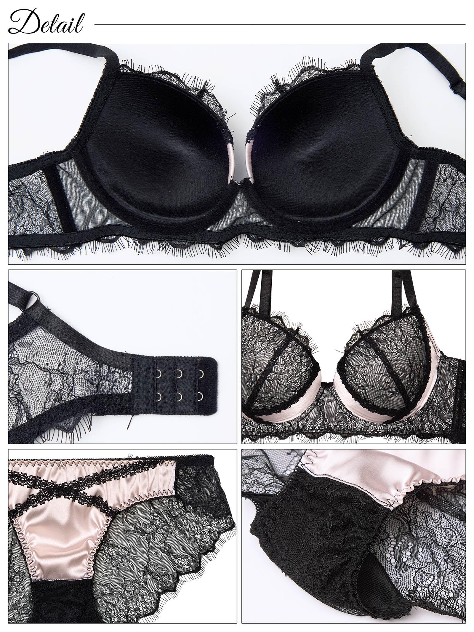 【かとゆり着用】パステルサテンクロスレーシィ育乳脇高ブラジャー&バック透けフルバックショーツ - 【公式】247Lingerie