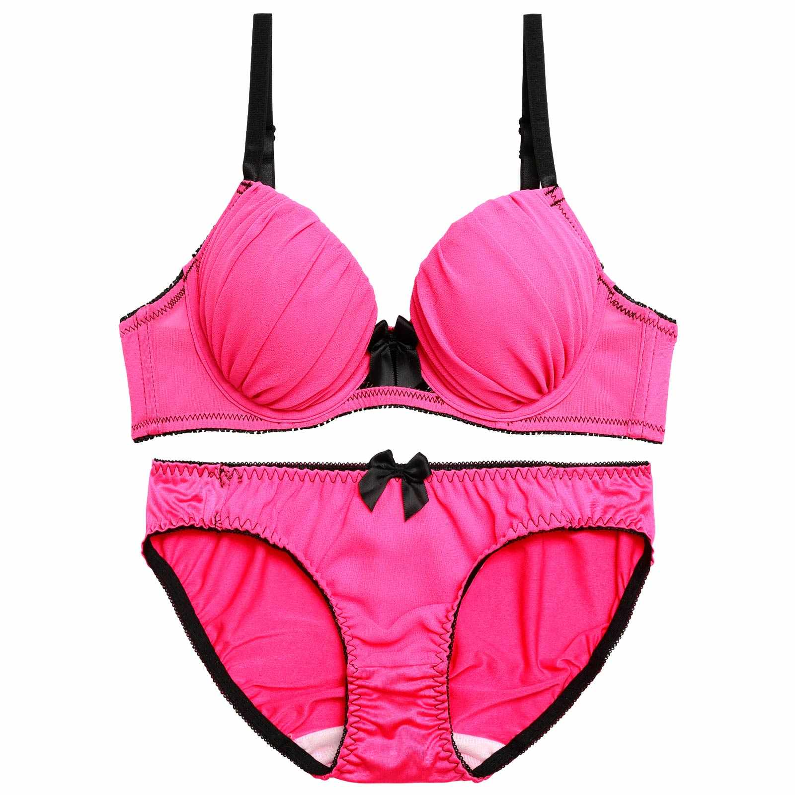 ギャザーシャインネオンブラジャー&フルバックショーツ