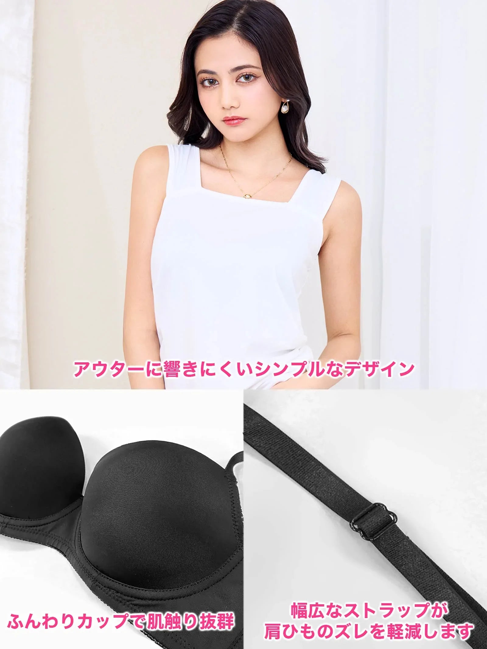 【GHサイズ】シンプルワンカラーフラット育乳脇高ブラジャー&フルバックショーツ - 【公式】247Lingerie