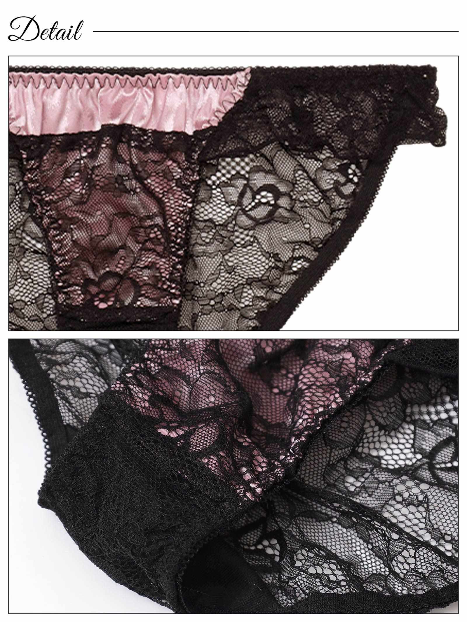 4/23新作!【EFサイズ】レオパードサテンライン育乳脇高ブラジャー&バック透けフルバックショーツ