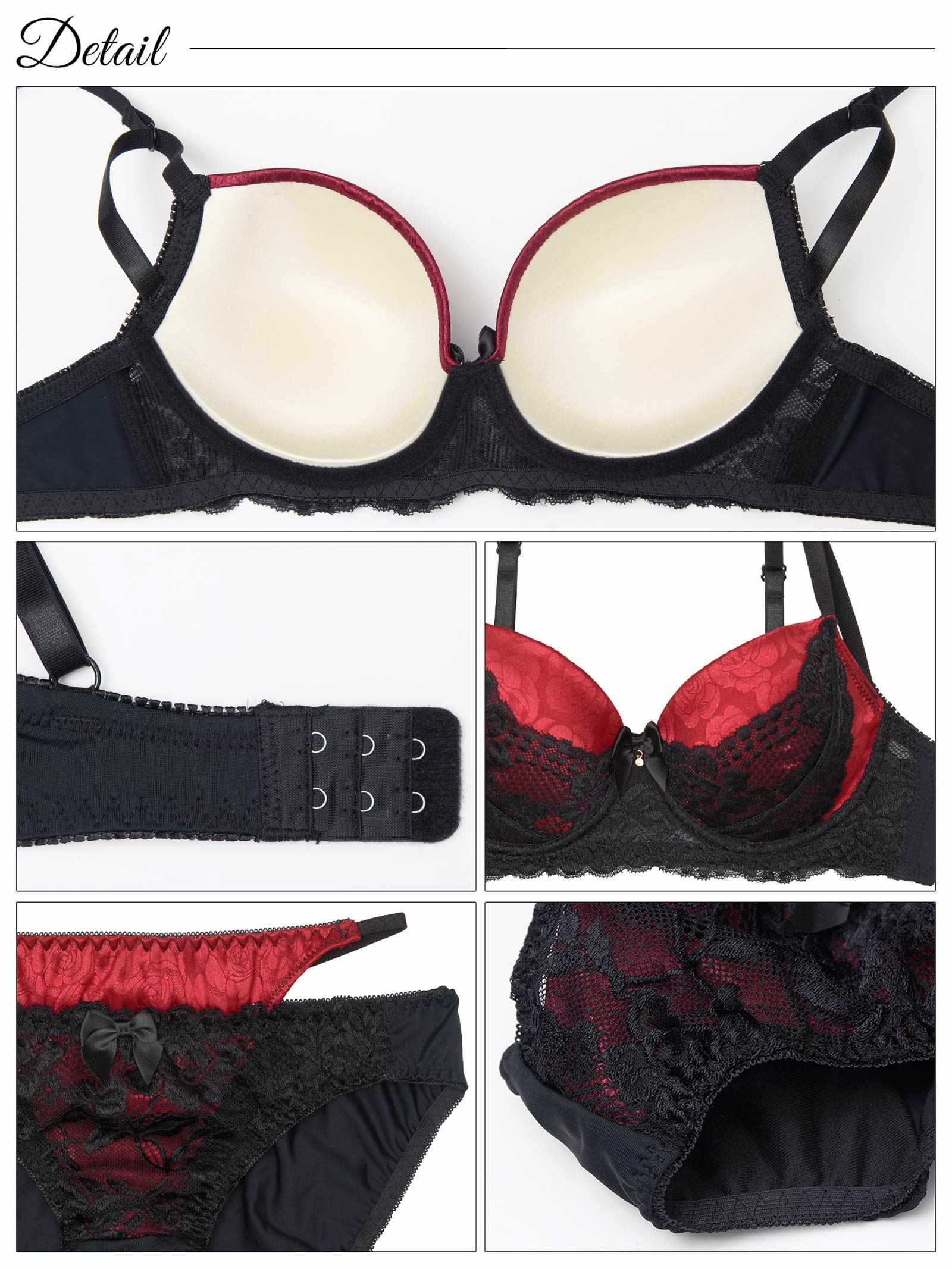 4/28新作!【かとゆり着用】ラグジュアリーサテンローズ育乳脇高ブラジャー&フルバックショーツ