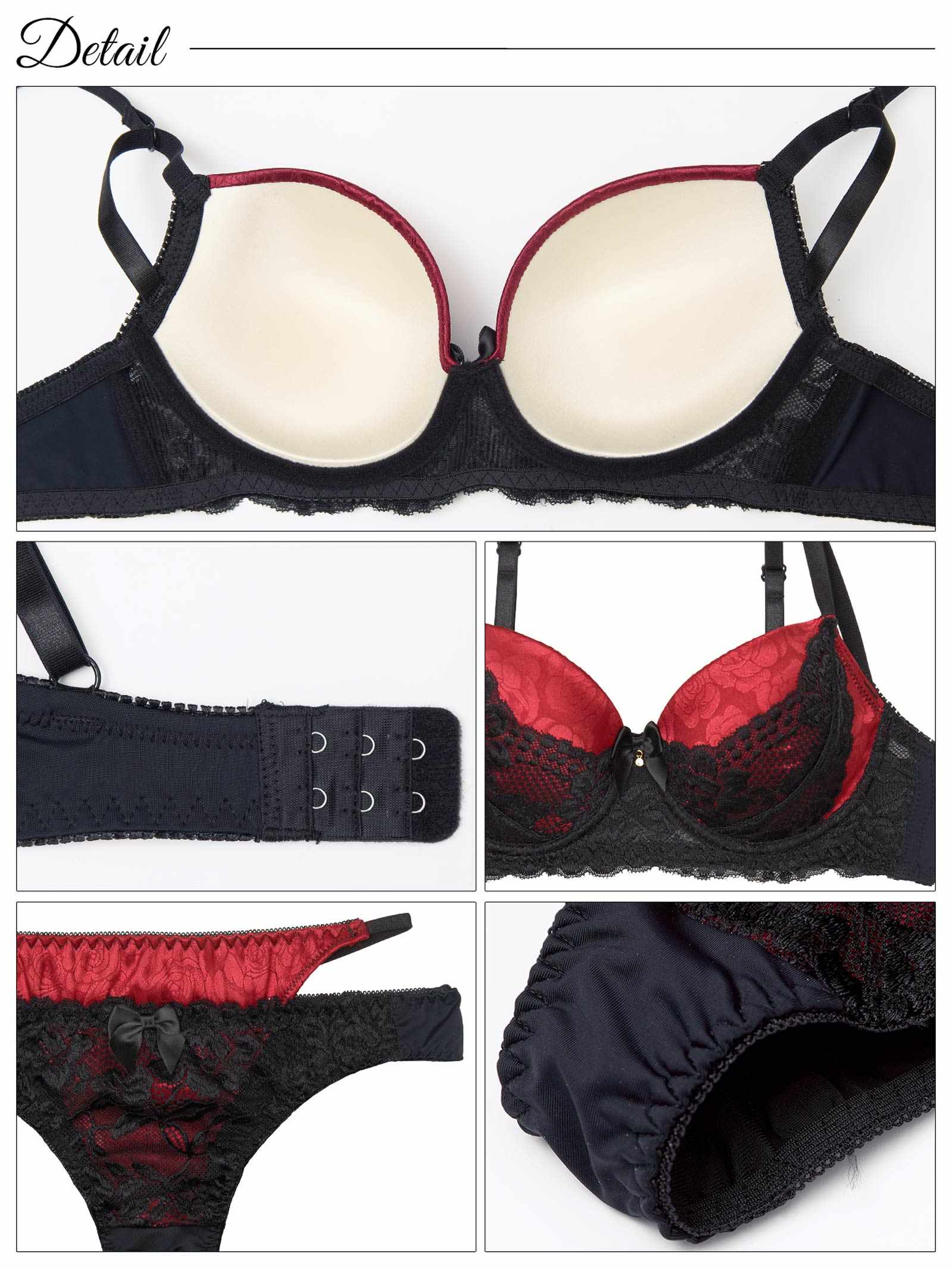 4/28新作!【かとゆり着用】ラグジュアリーサテンローズ育乳脇高ブラジャー&Tバックショーツ