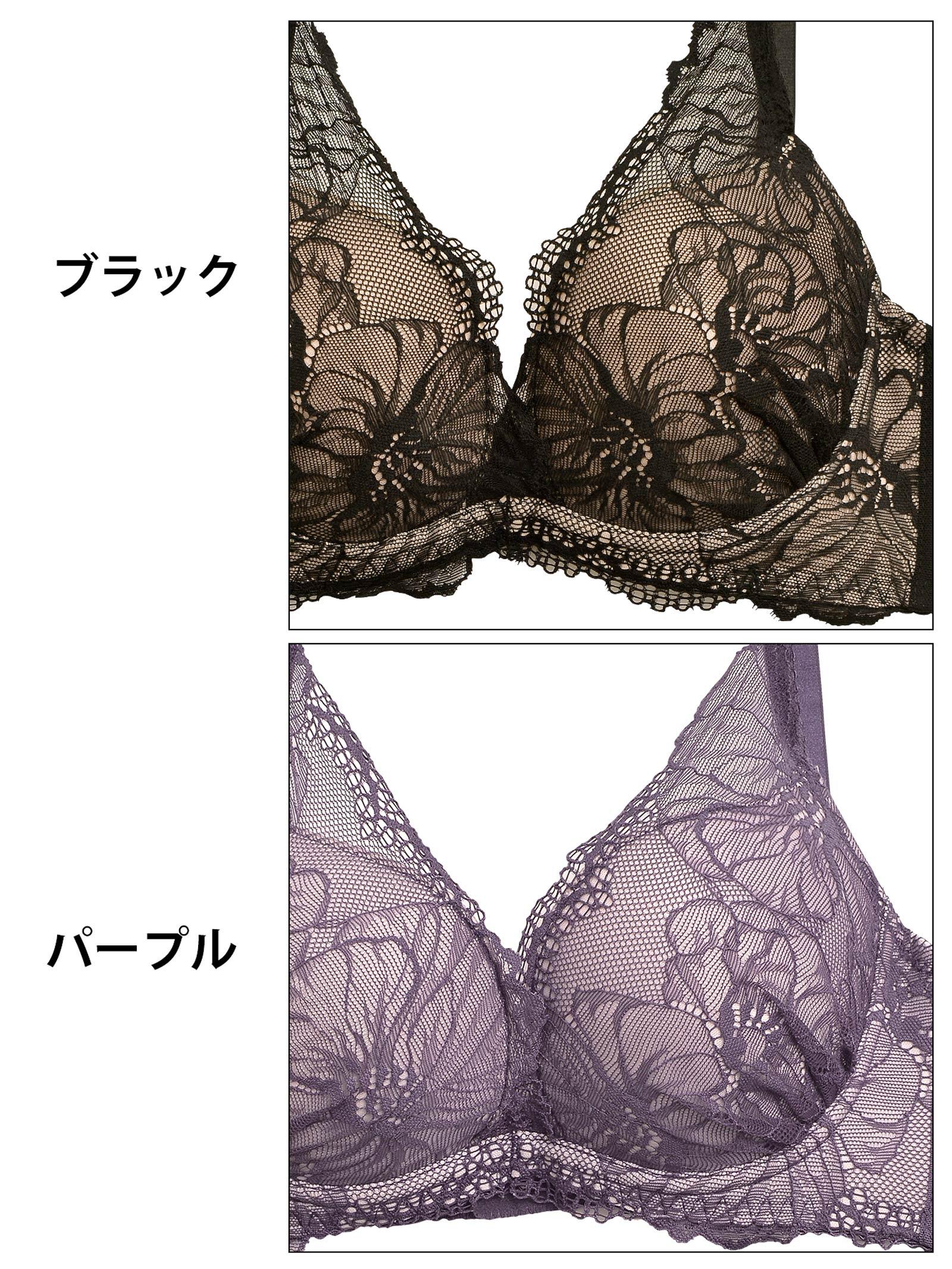 1/22再販!【三上悠亜着用】ラグジュアリーフラワーレース育乳脇高ブラジャー&バック透けフルバックショーツ - 【公式】247Lingerie