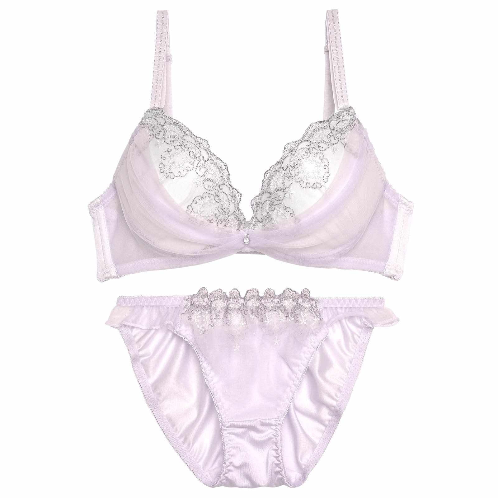 ファンシーチュールレースブラジャー&フルバックショーツ